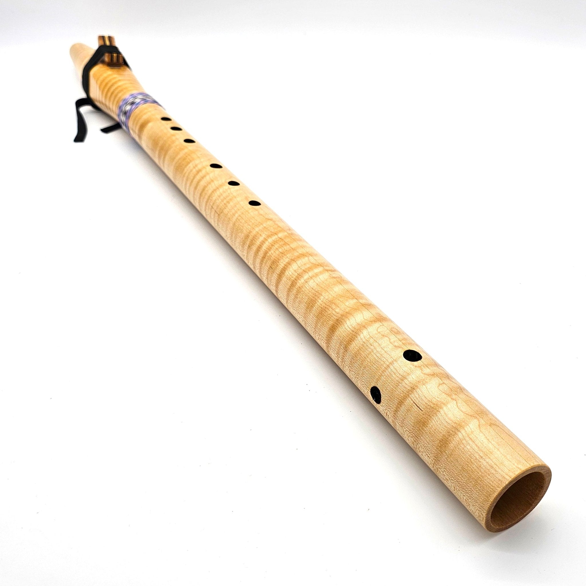 Curly Maple flute in the key of bass C - #5938