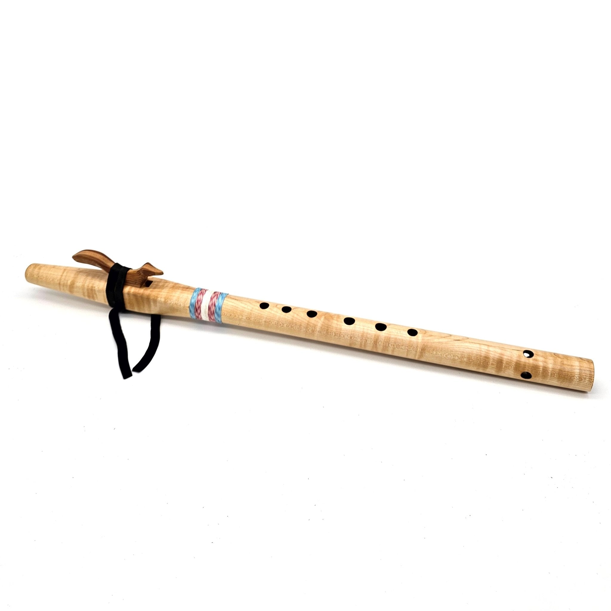 Curly Maple Native American style F# flute by Stellar Flutes - Limited Edition Trans Pride