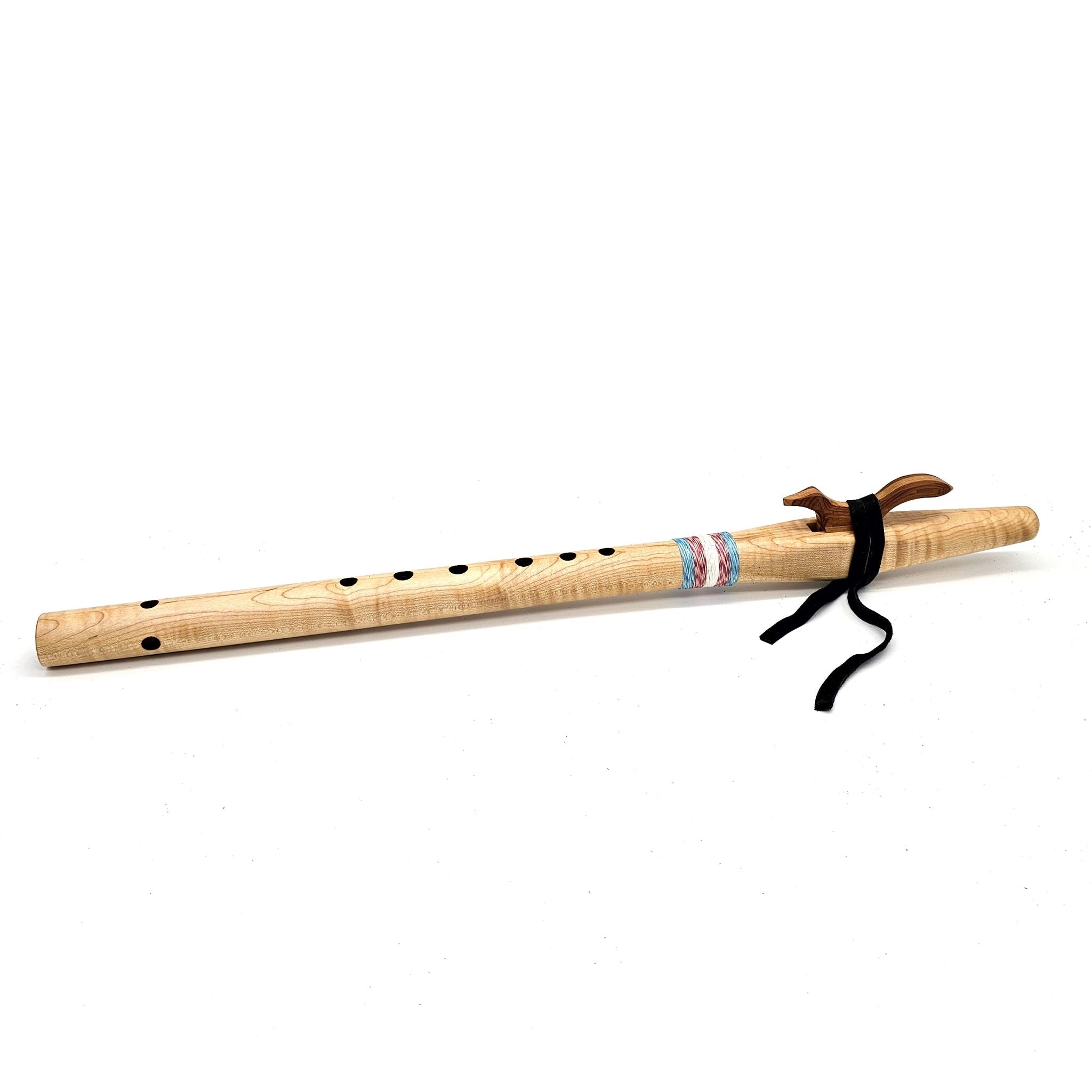 Curly Maple Native American style F# flute by Stellar Flutes - Limited Edition Trans Pride
