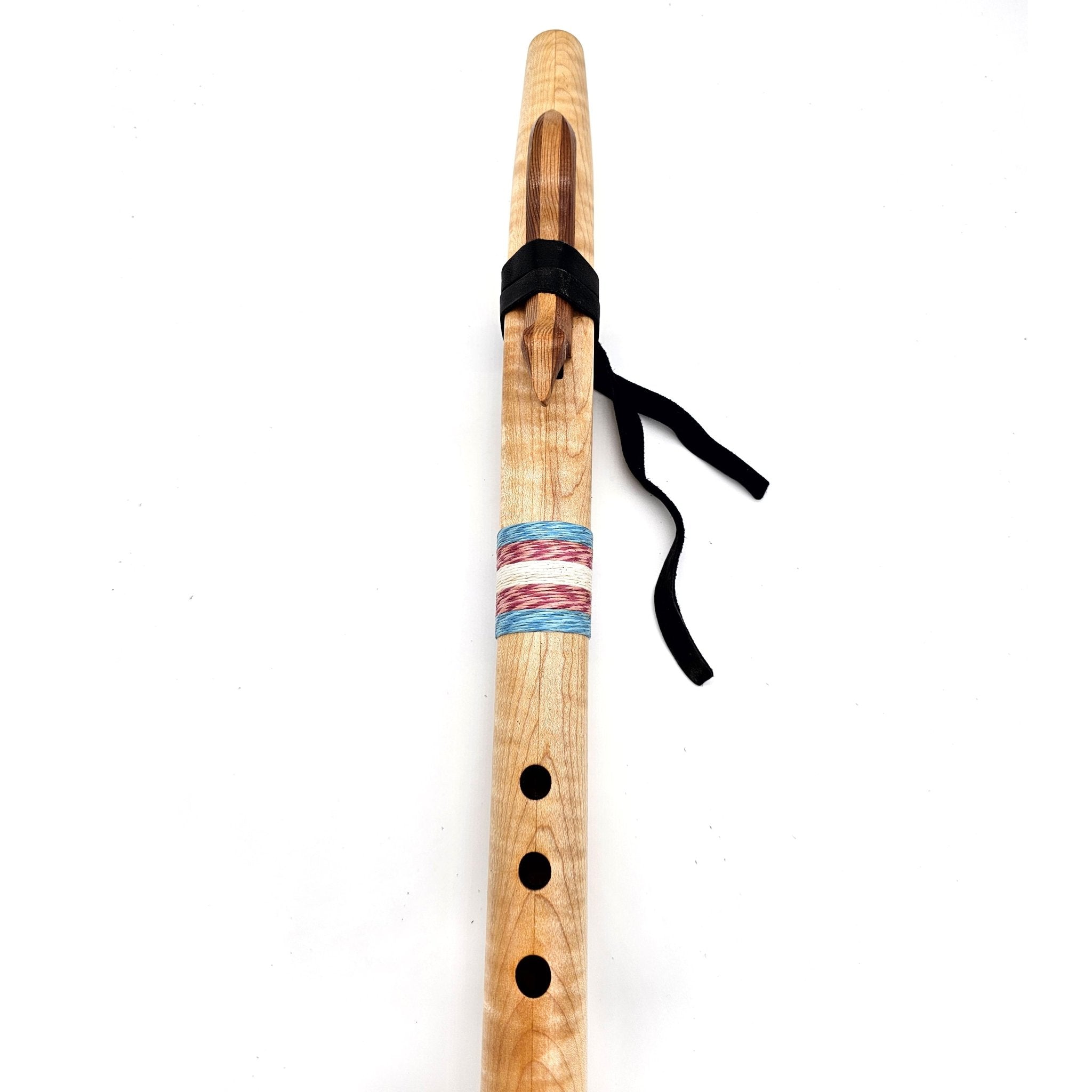 Curly Maple Native American style F# flute by Stellar Flutes - Limited Edition Trans Pride