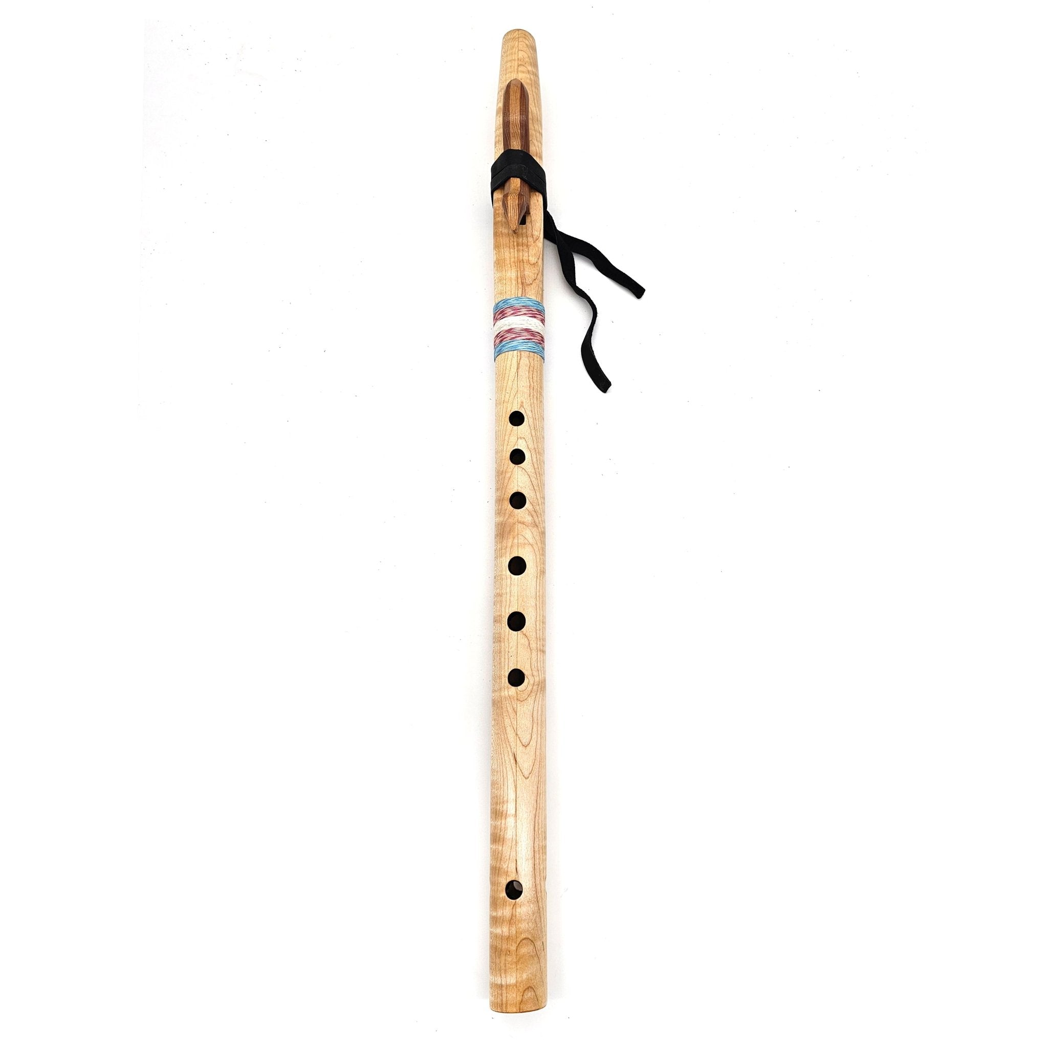 Curly Maple Native American style F# flute by Stellar Flutes - Limited Edition Trans Pride