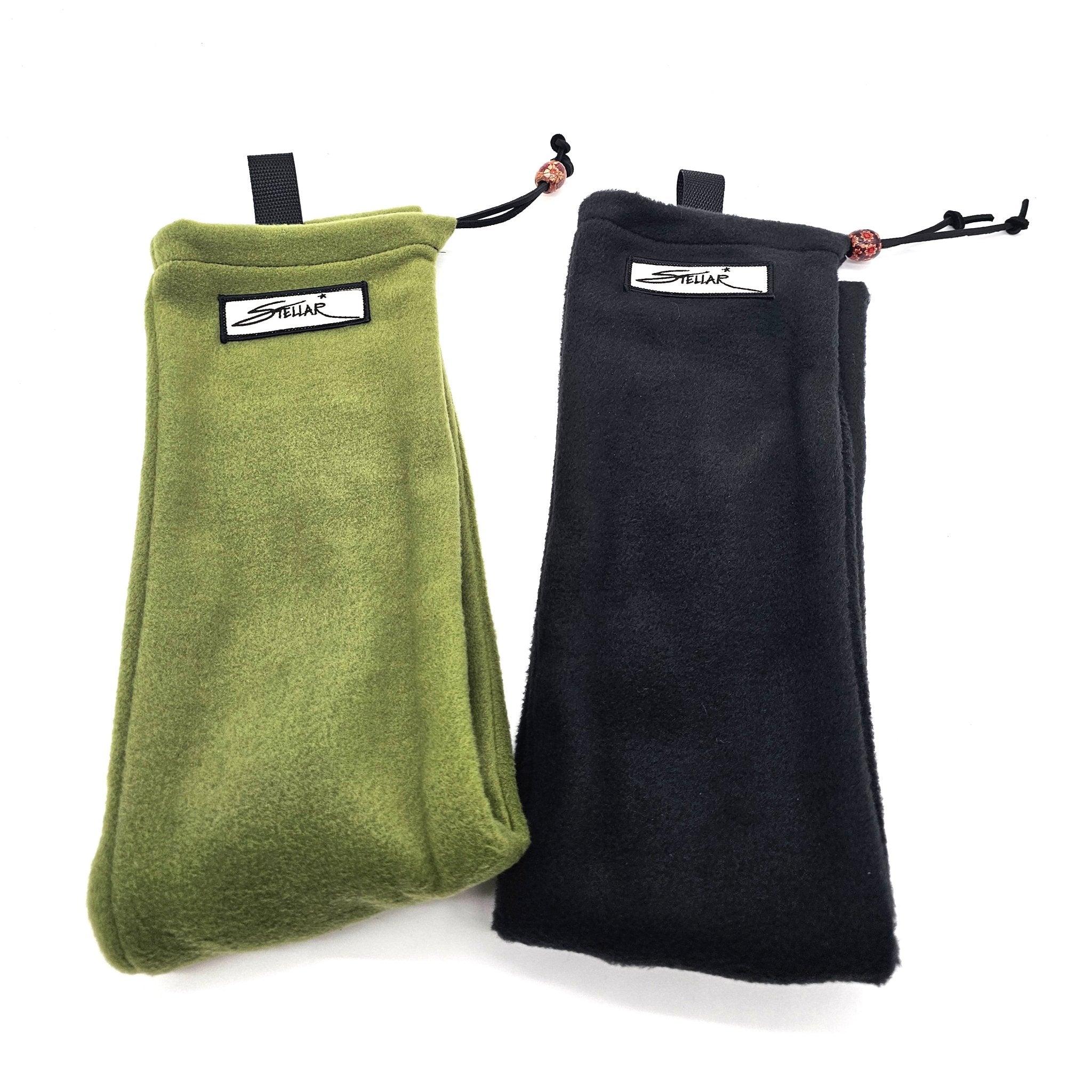 Handmade Polar Fleece Logo Flute Bag with Shoulder Strap and Drawstring