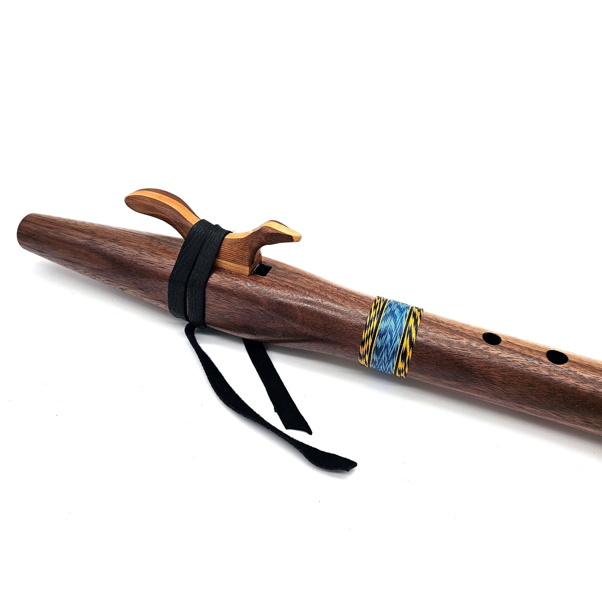 Walnut Native American Style Flute in the key of F by Stellar Flutes