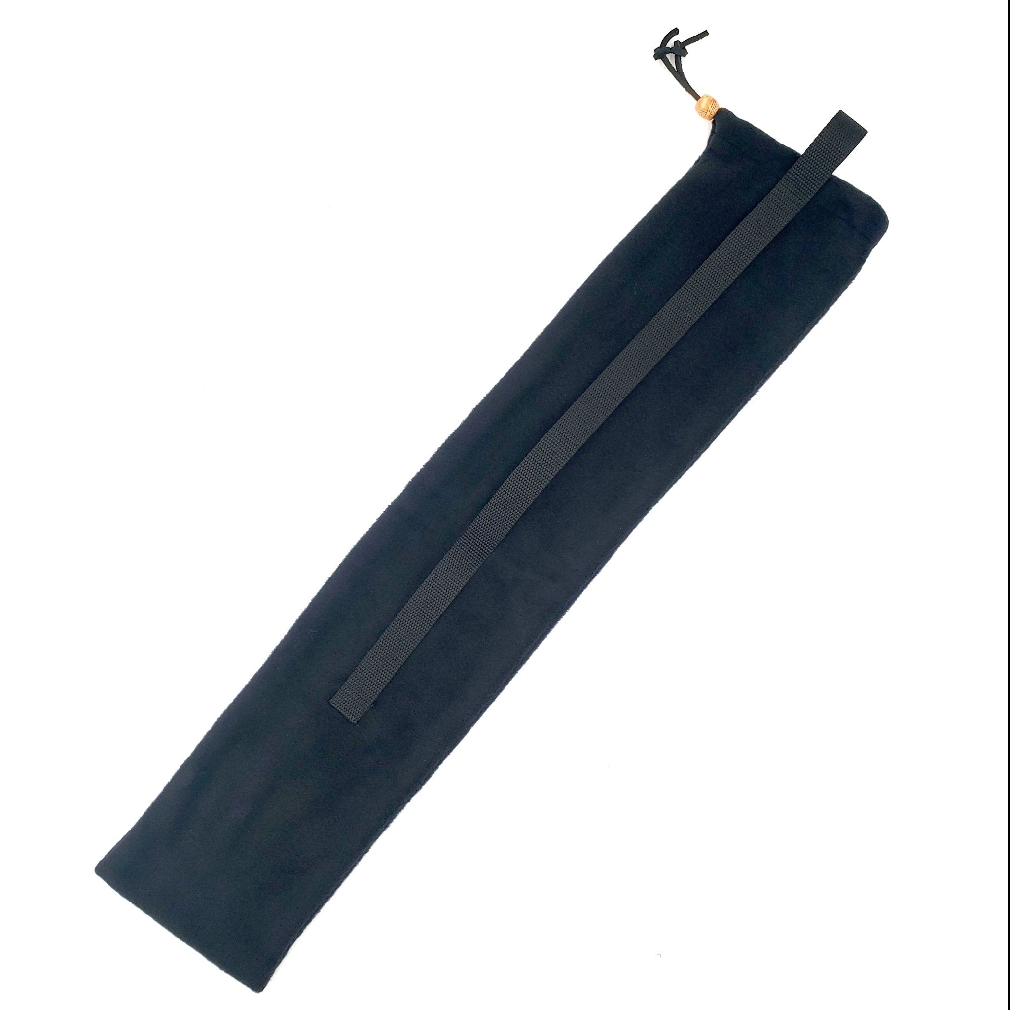 Handmade Polar Fleece Logo Flute Bag with Shoulder Strap and Drawstring