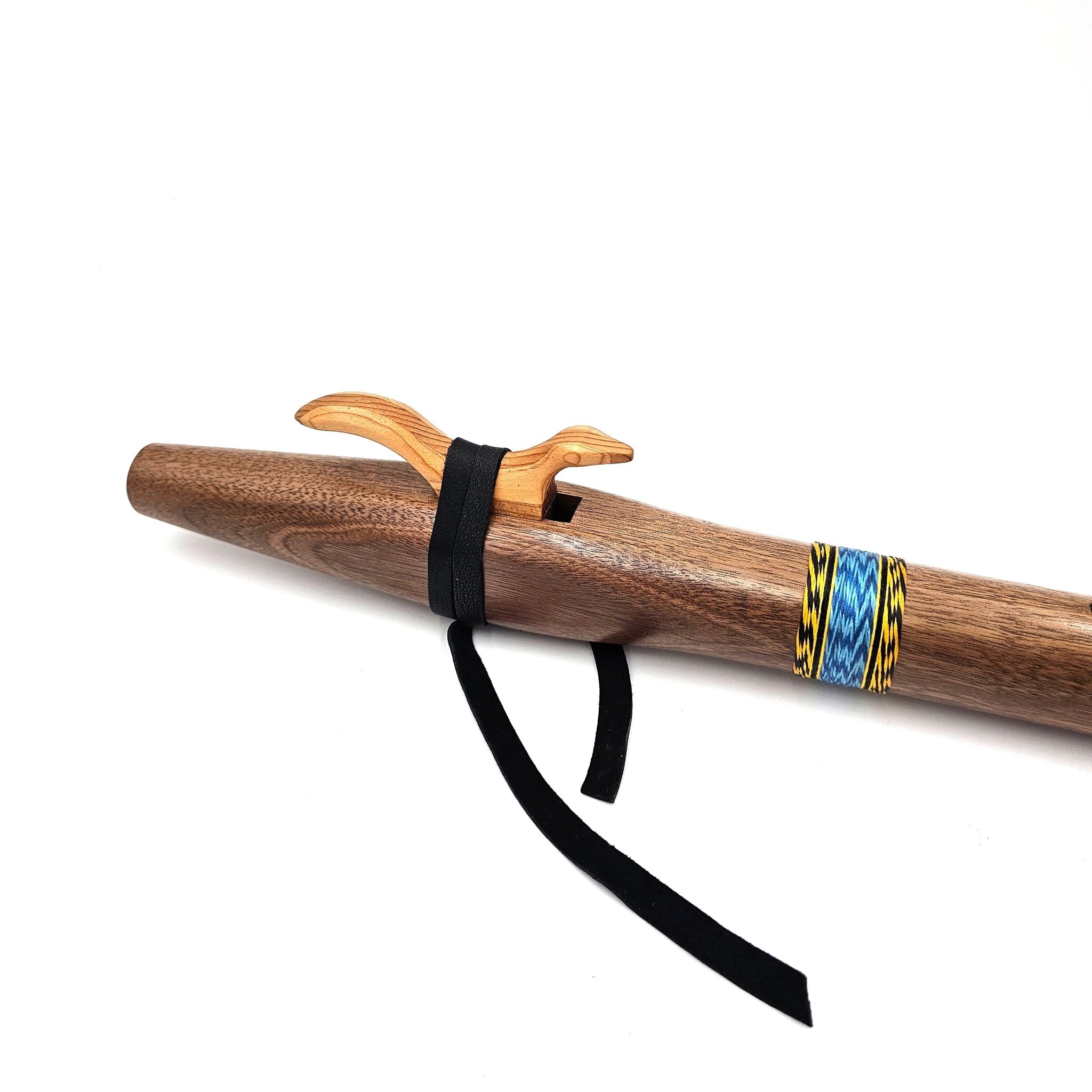 Walnut Native American Style Flute in the key of D by Stellar Flutes