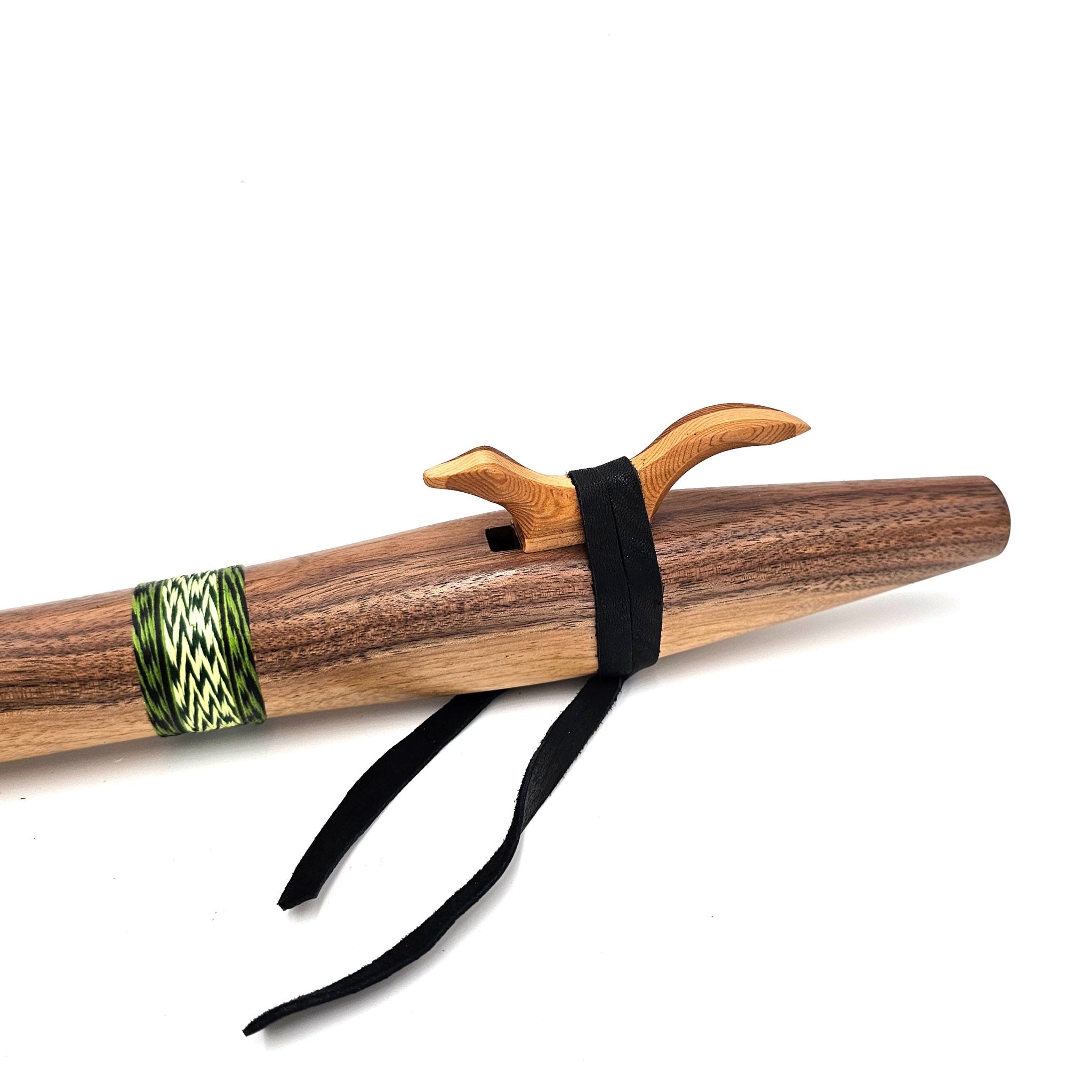 Walnut Native American Style Flute in the key of D by Stellar Flutes