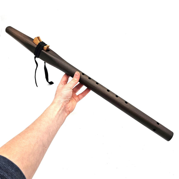 Native American Style F Sharp Flute |Large Sized| Iron Stained Cedar