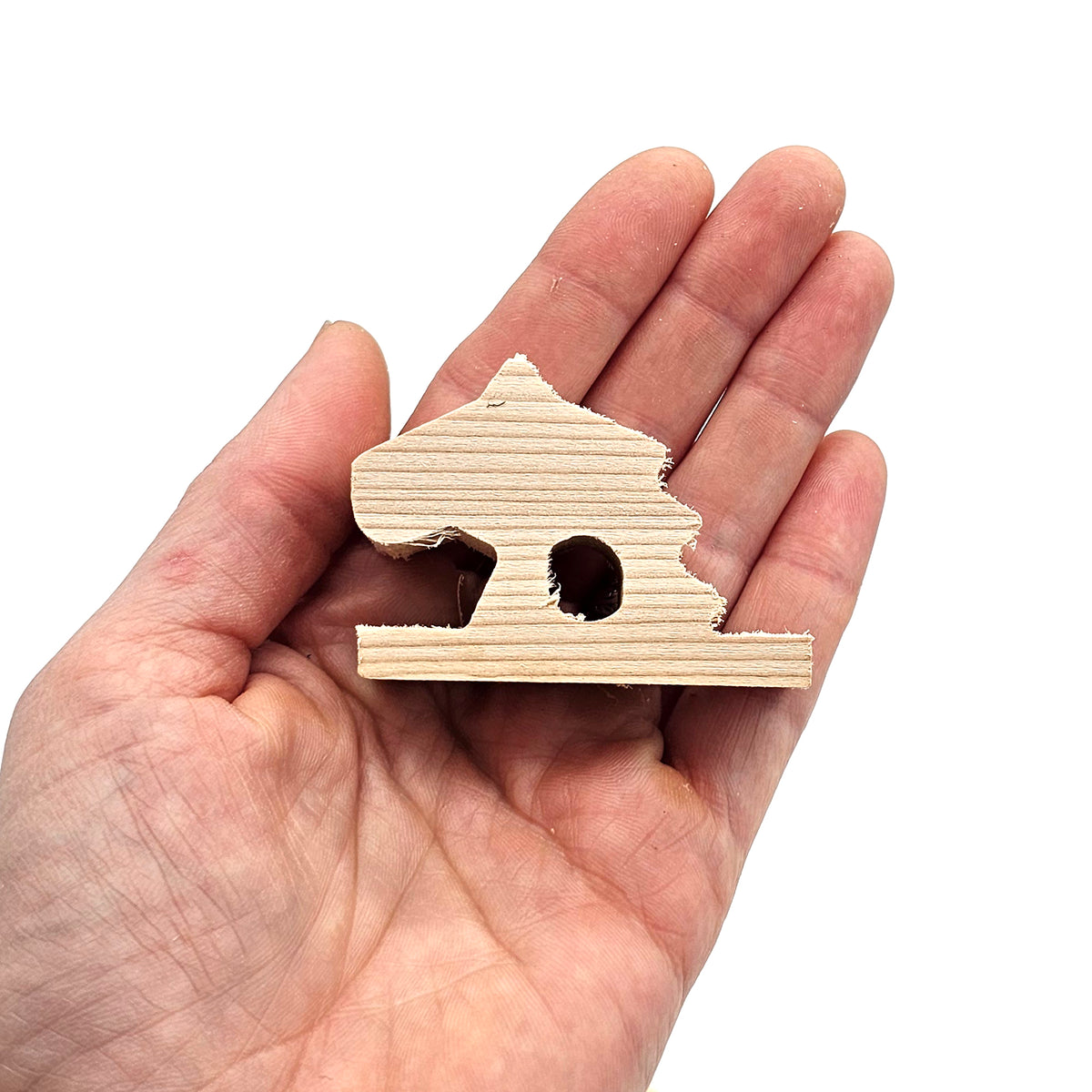 Flute Totem Carving Block - Unfinished Animal Cutouts with 7/16ths Groove