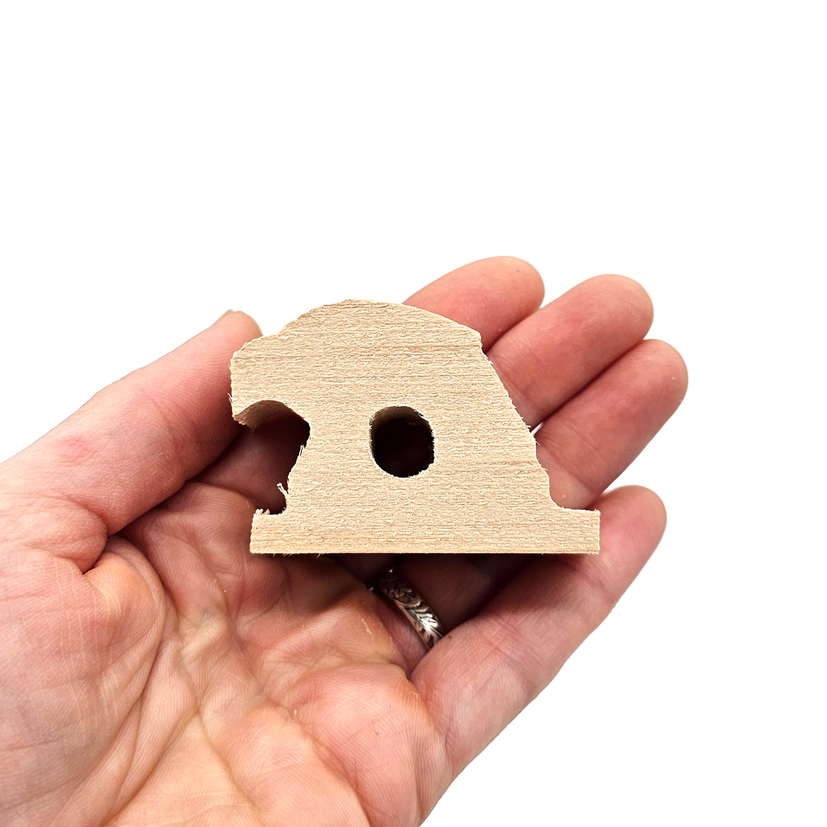 Flute Totem Carving Block - Unfinished Animal Cutouts with 7/16ths Groove