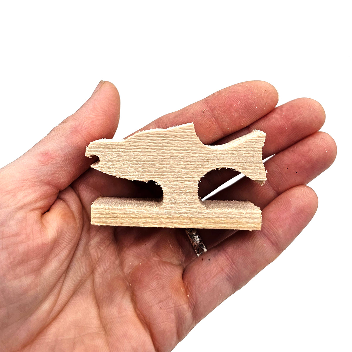 Flute Totem Carving Block - Unfinished Animal Cutouts with 7/16ths Groove