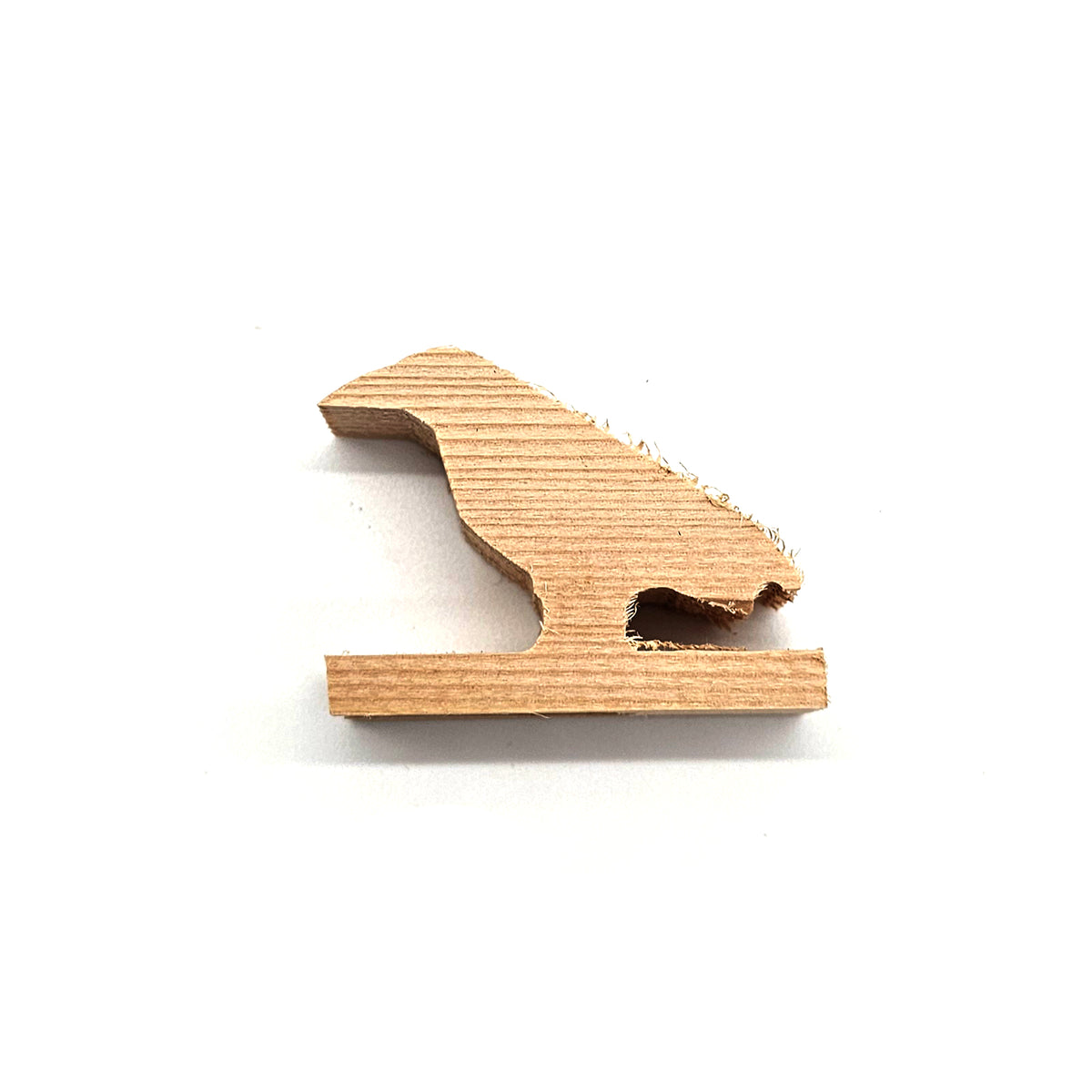 Flute Totem Carving Block - Unfinished Animal Cutouts with 7/16ths Groove