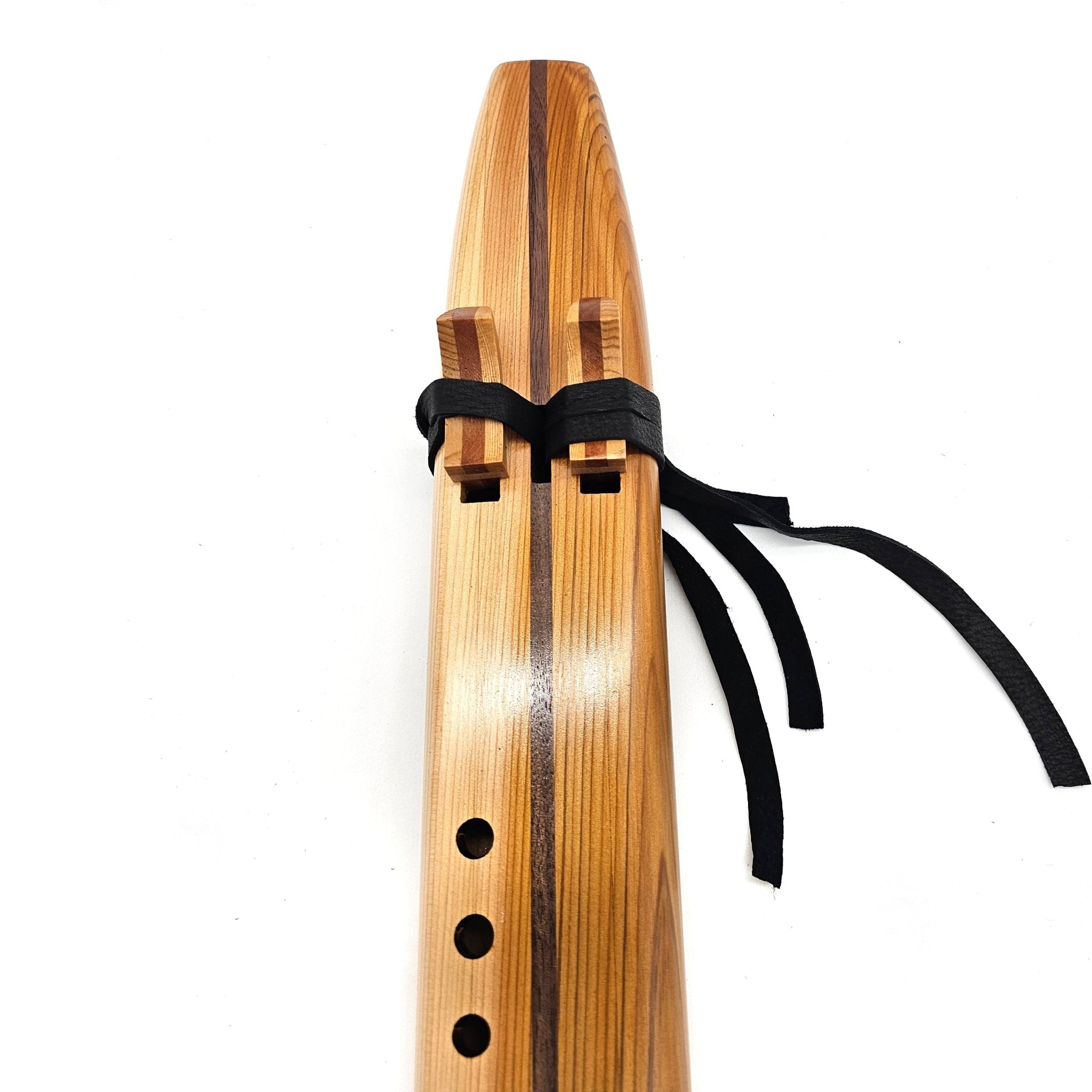 Western Red Cedar Key of A Drone Flute - (finger holes on right side)