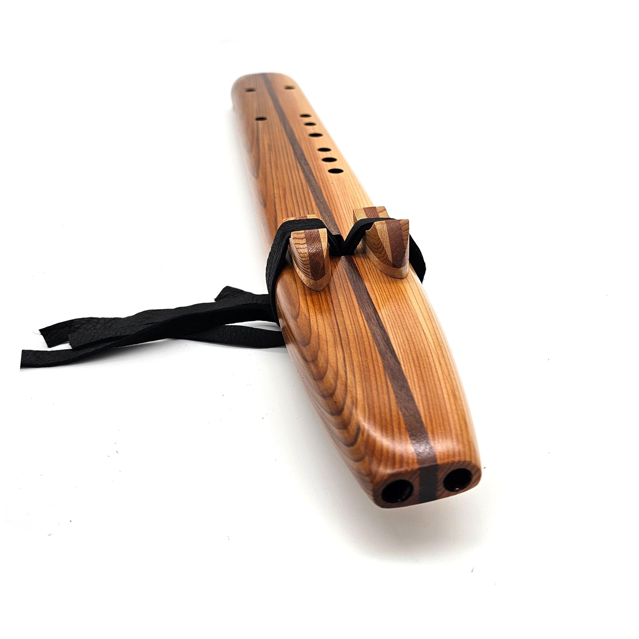 Western Red Cedar Key of A Drone Flute - (finger holes on right side)
