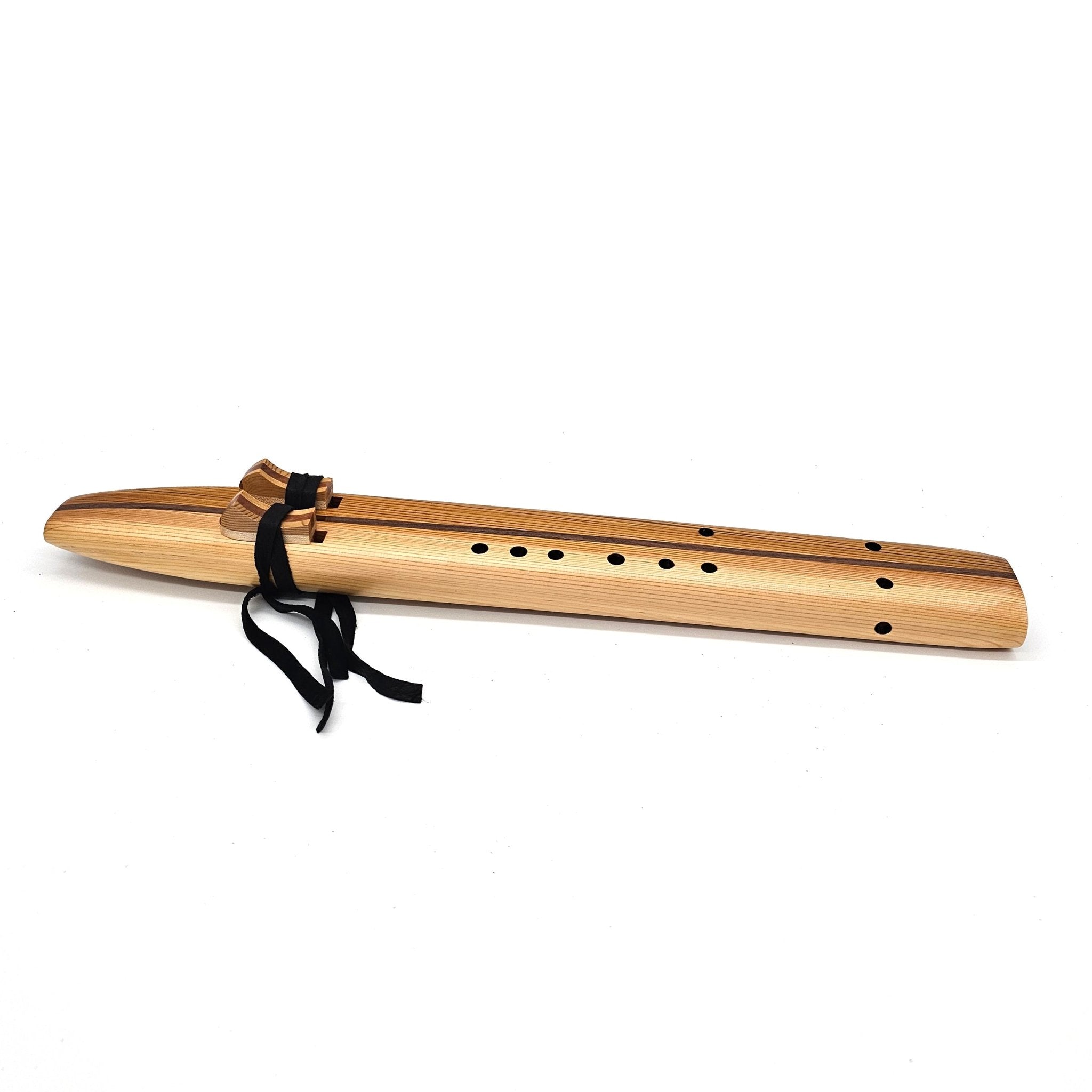 Western Red Cedar Key of A Drone Flute - (finger holes on right side)