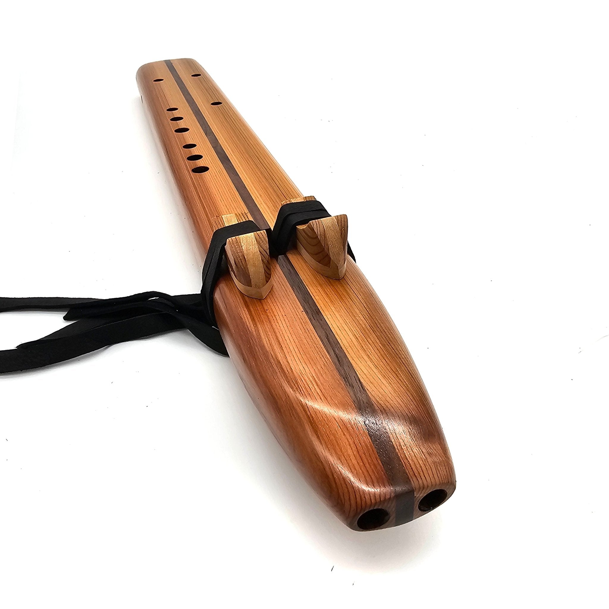 Western Red Cedar Key of A Drone Flute - (finger holes on left side)