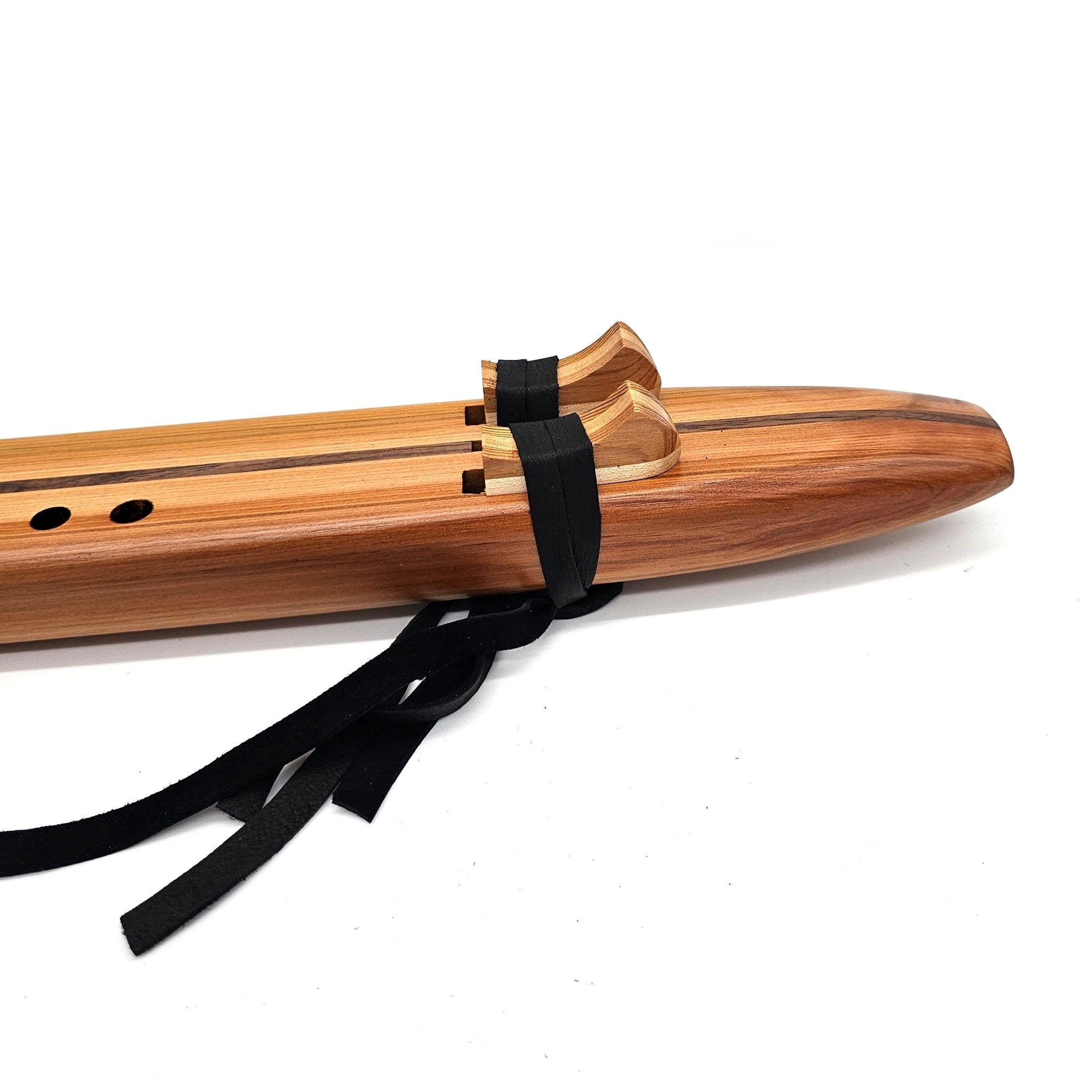Western Red Cedar Key of A Drone Flute - (finger holes on left side)