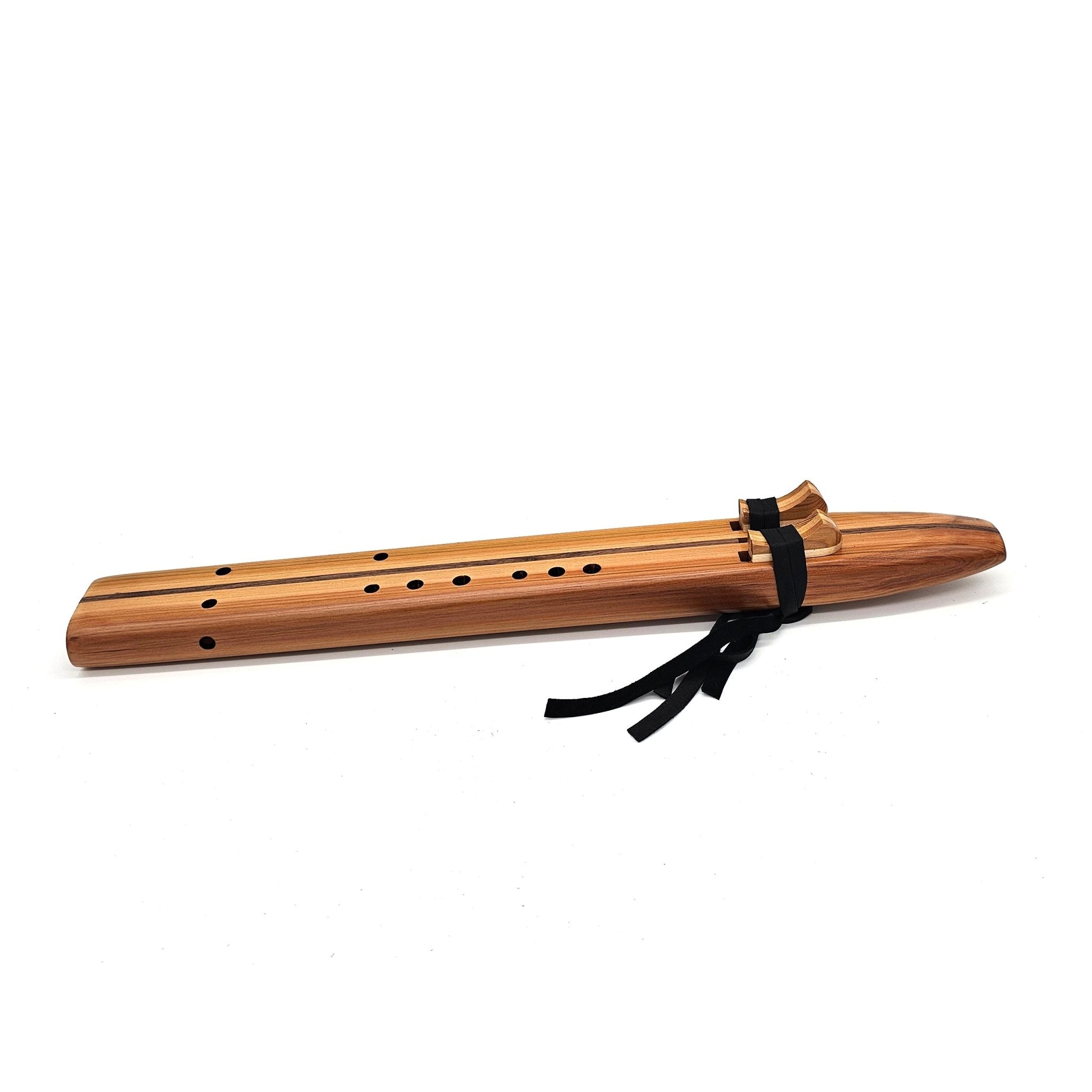 Western Red Cedar Key of A Drone Flute - (finger holes on left side)