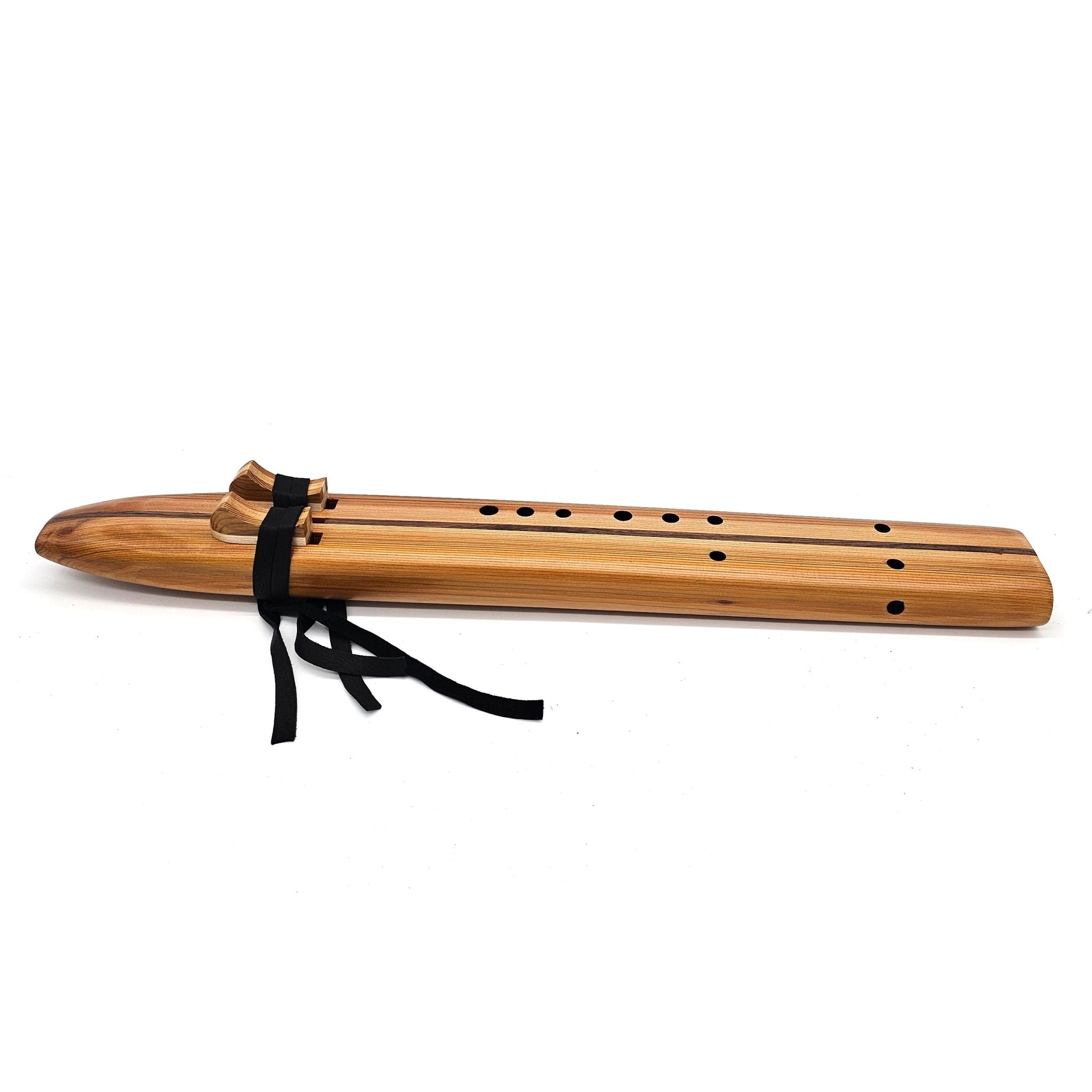 Western Red Cedar Key of A Drone Flute - (finger holes on left side)