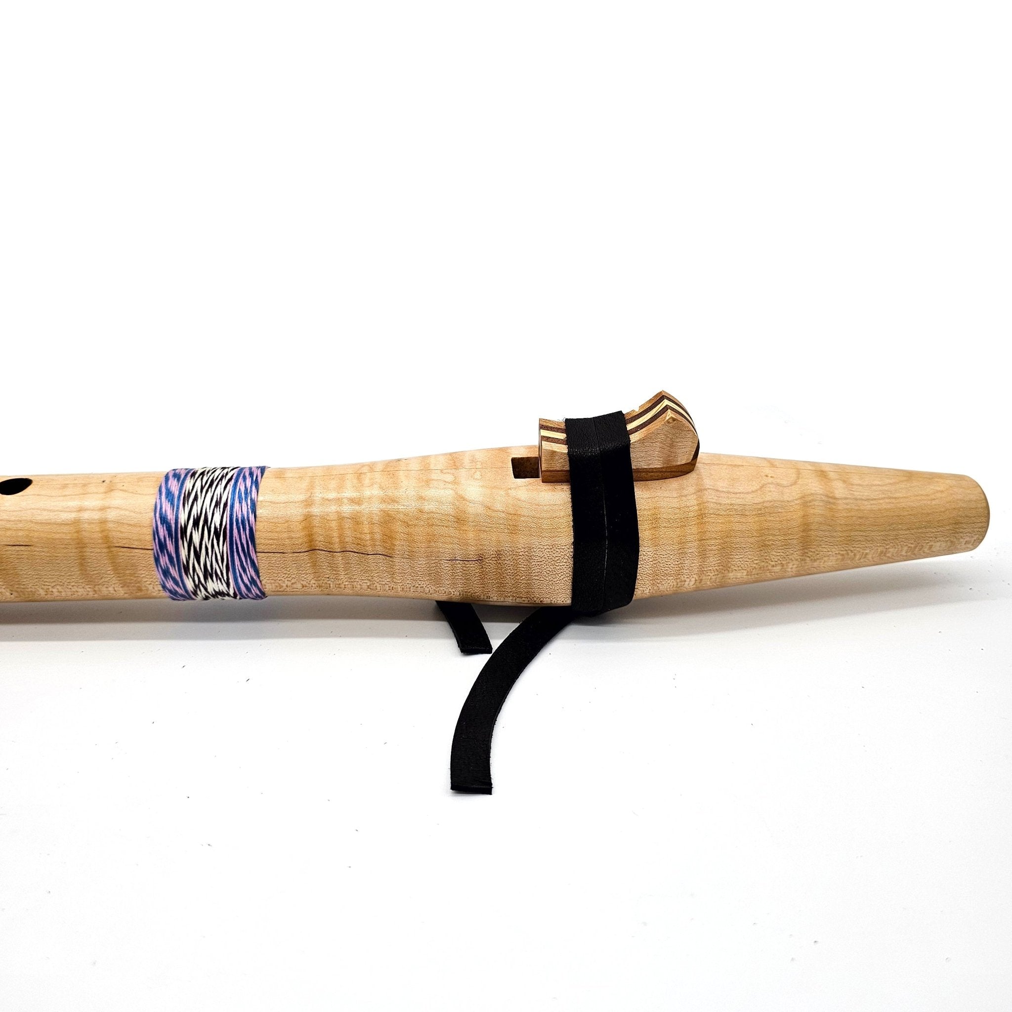 Curly Maple flute in the key of bass C - #5938