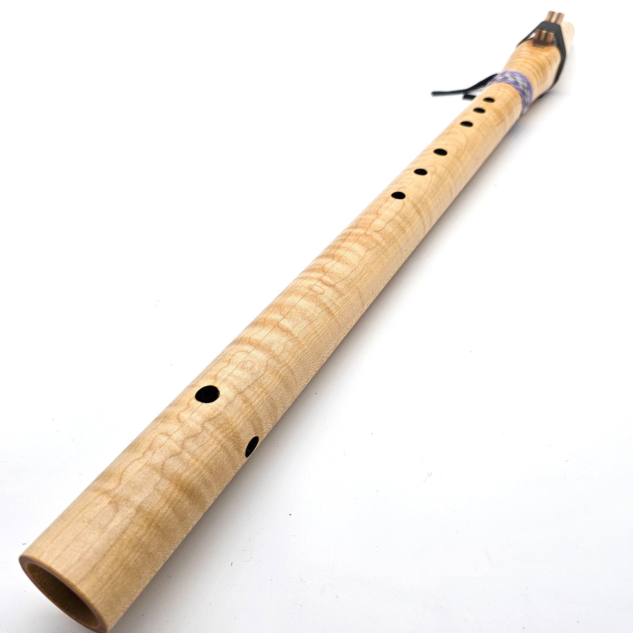 Curly Maple flute in the key of bass C - #5938