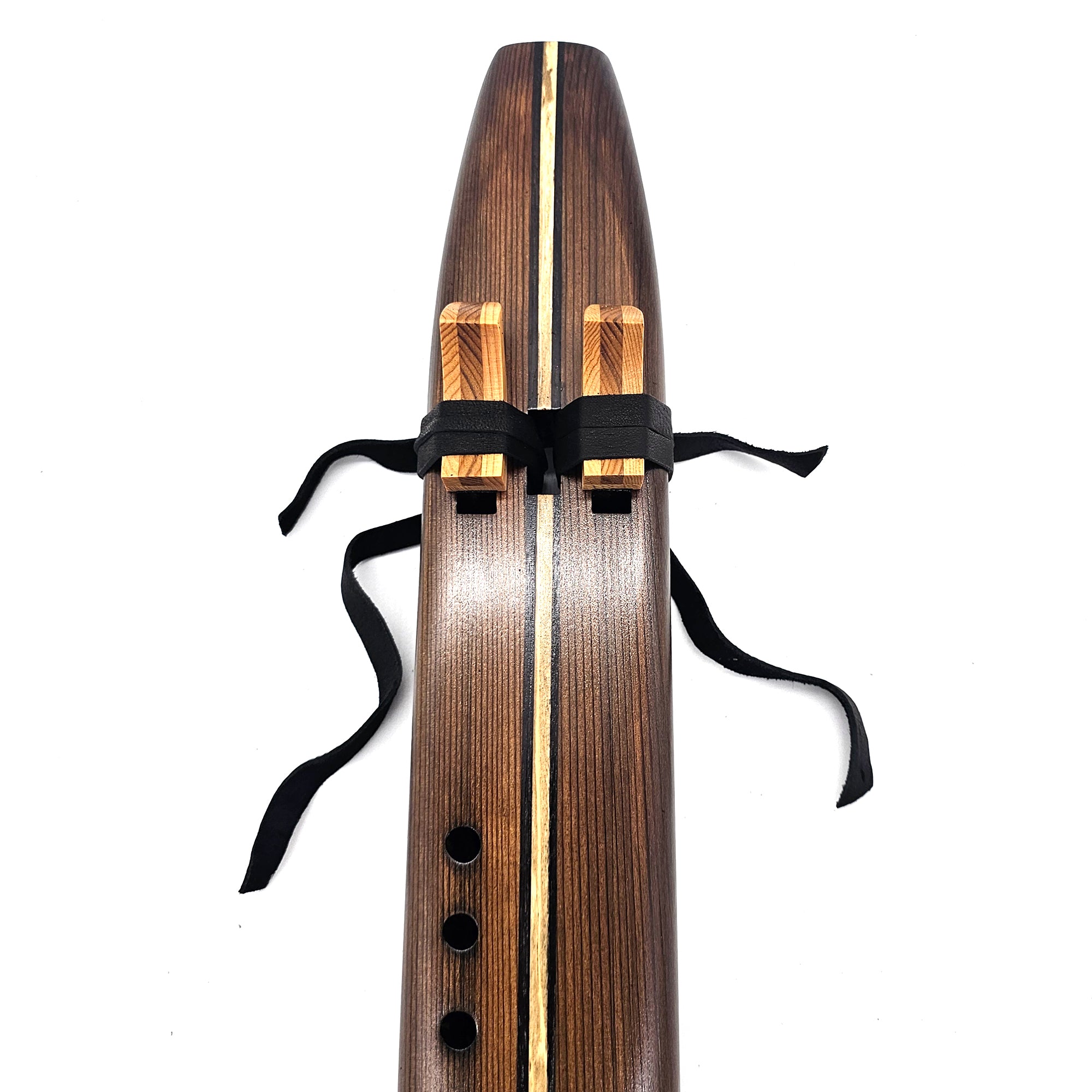 Iron Stained Cedar Native American Style Drone Flute - Key of A