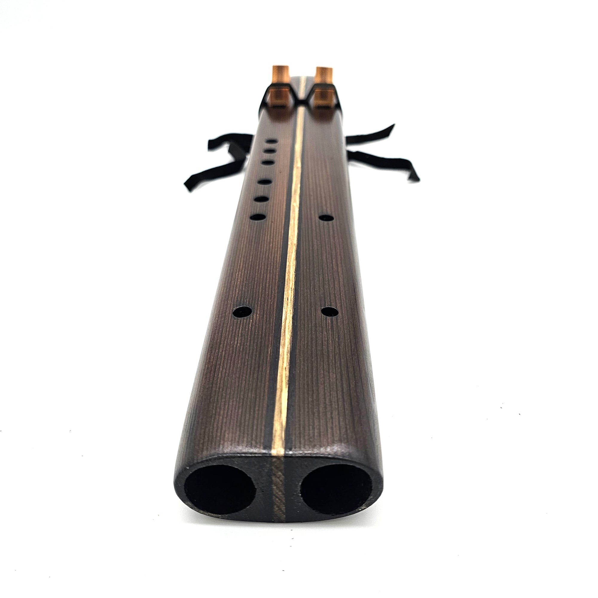 Iron Stained Cedar Native American Style Drone Flute - Key of A