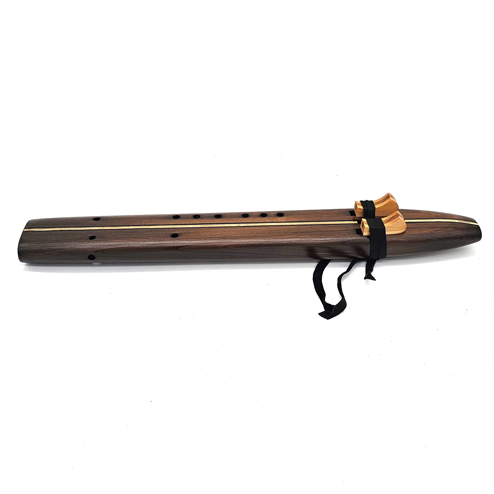 Iron Stained Cedar Native American Style Drone Flute - Key of A