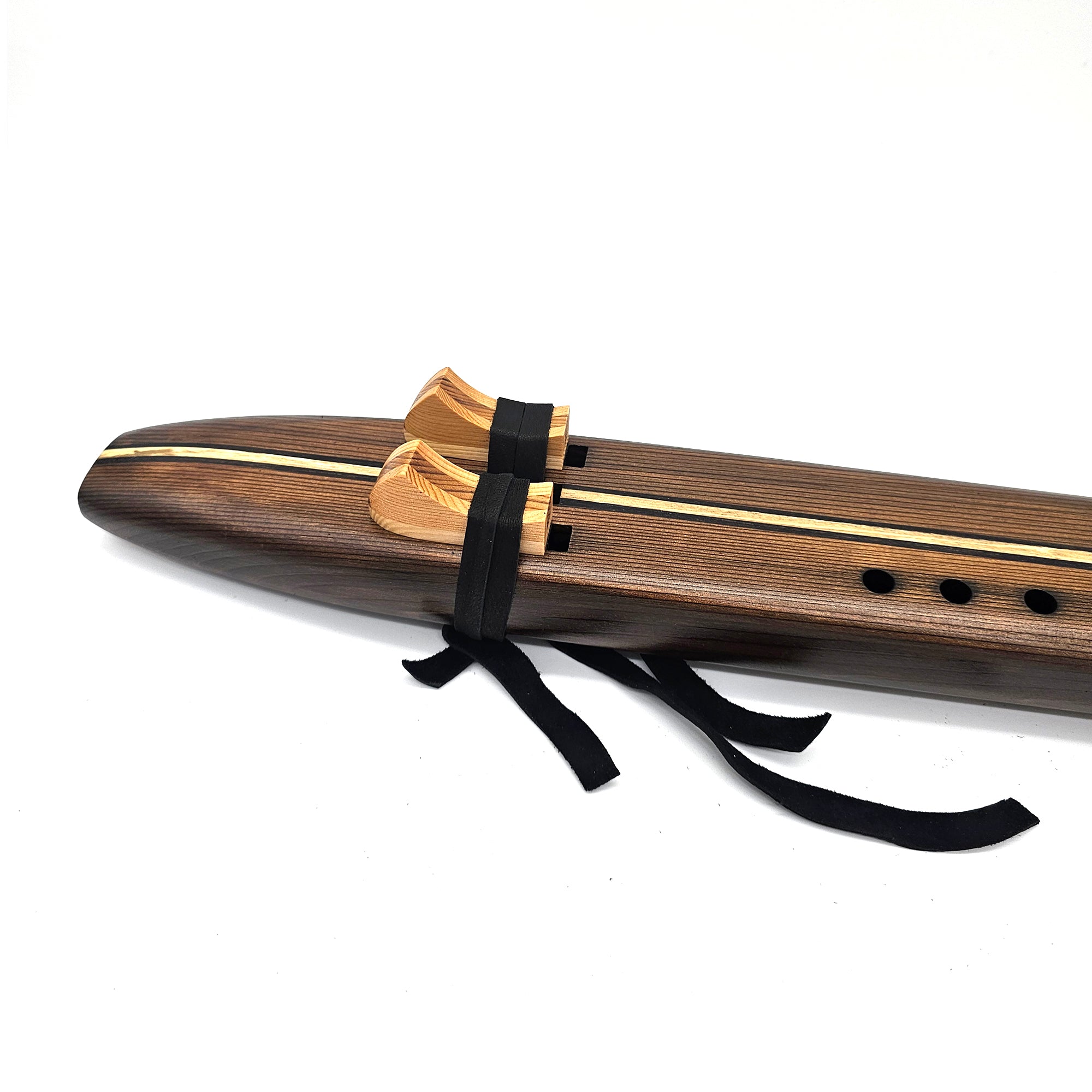 Iron Stained Cedar Native American Style Drone Flute - Key of A