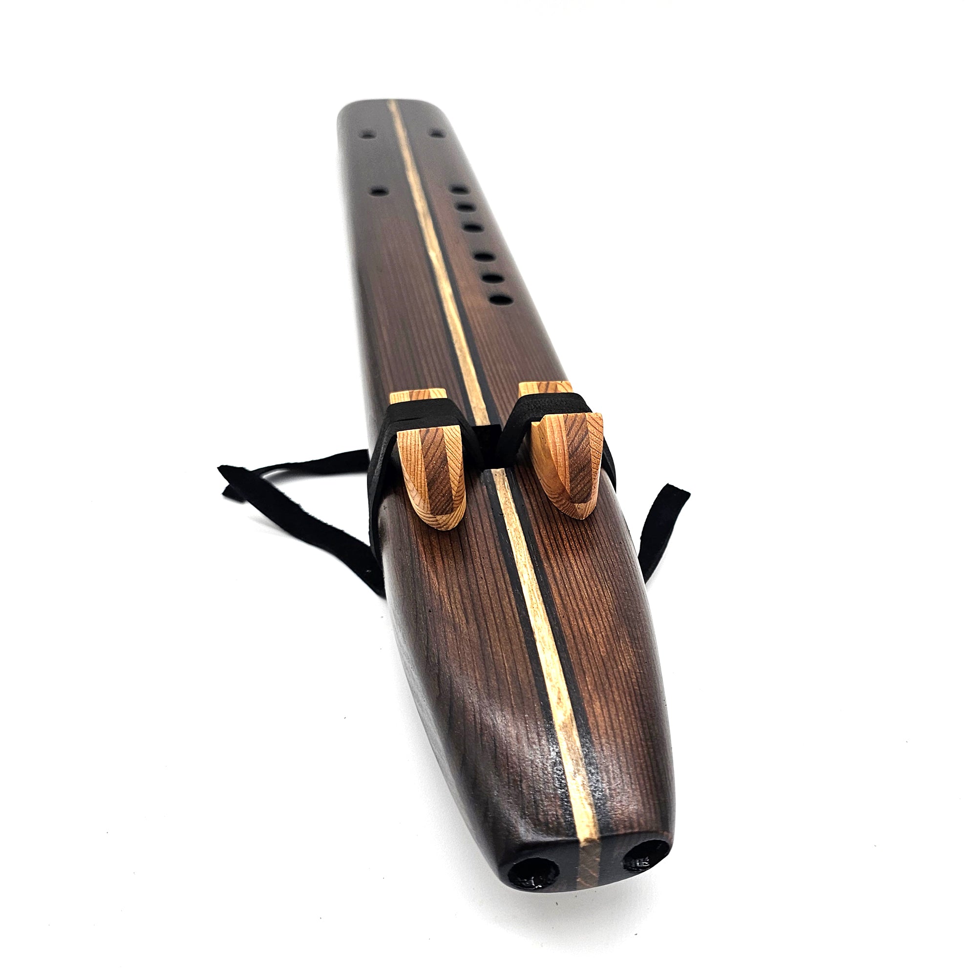 Iron Stained Cedar Native American Style Drone Flute - Key of A
