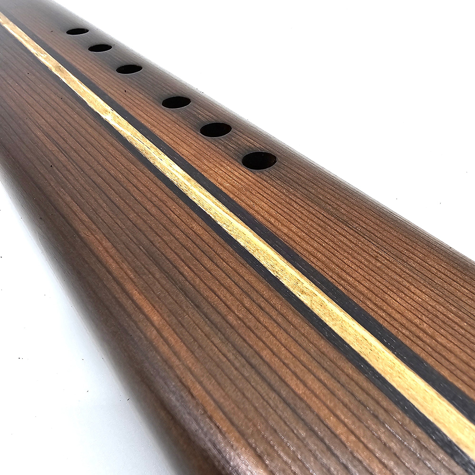 Iron Stained Cedar Native American Style Drone Flute - Key of A