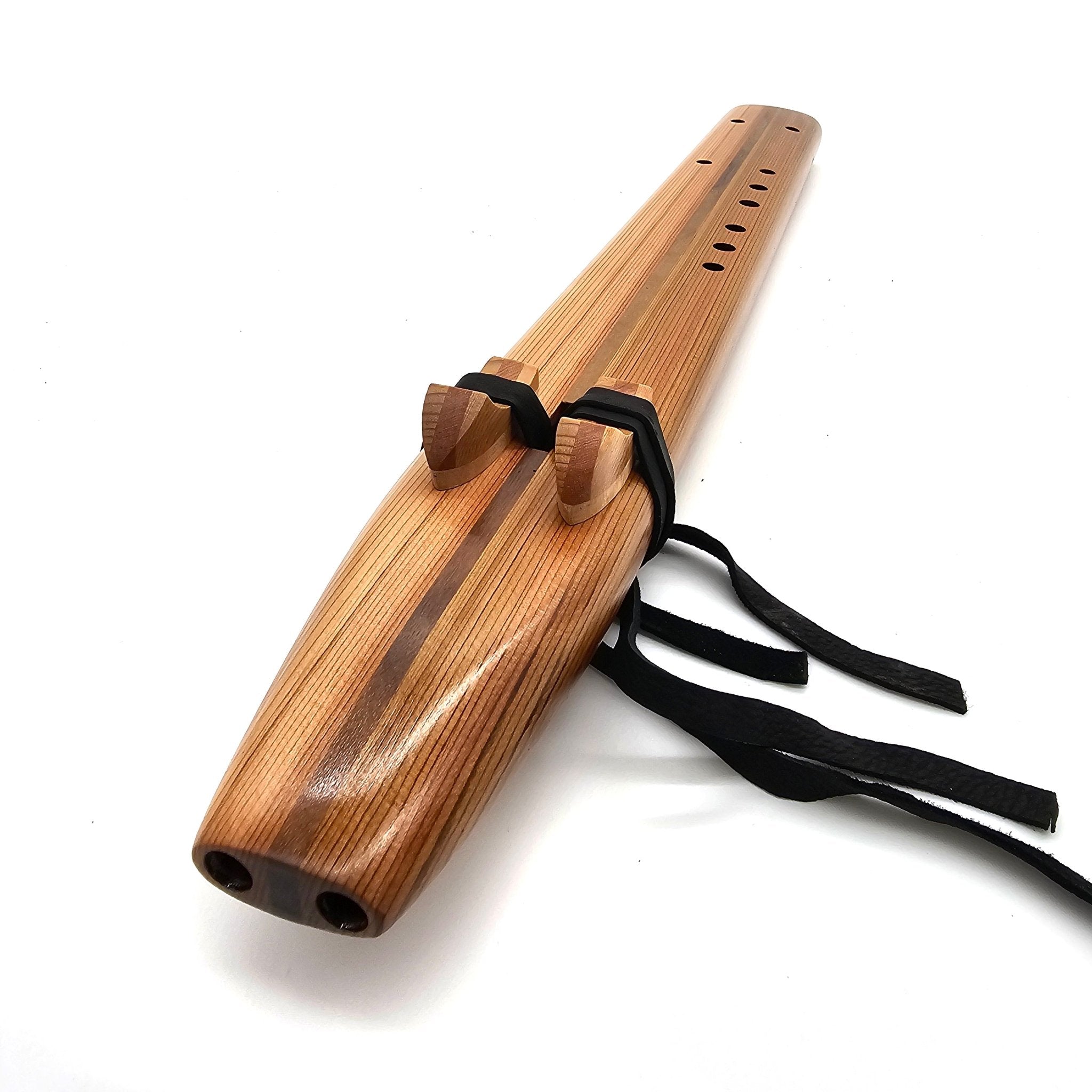 F Sharp Drone Flute In Western Red Cedar - (fingering holes on right side)