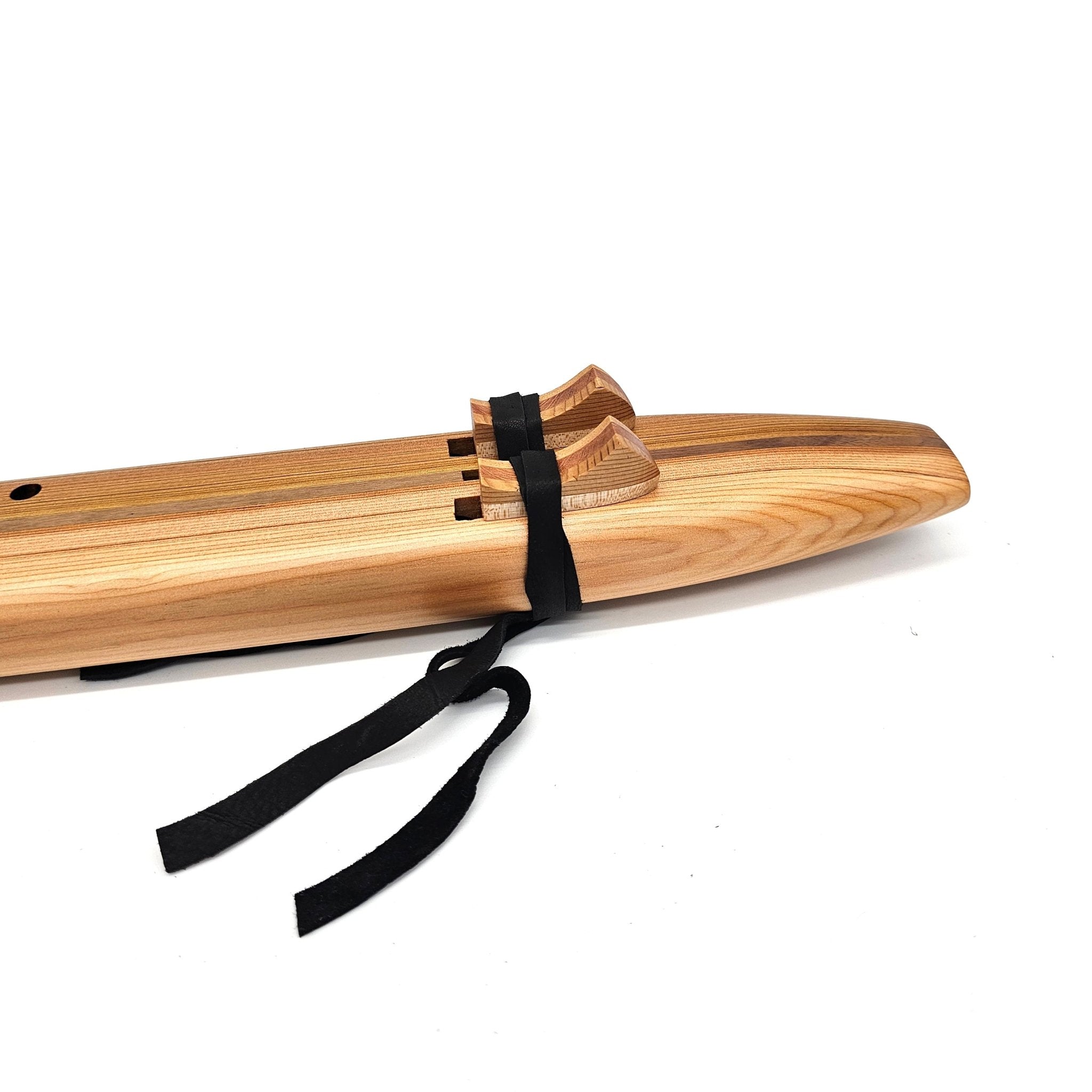 F Sharp Drone Flute In Western Red Cedar - (fingering holes on right side)