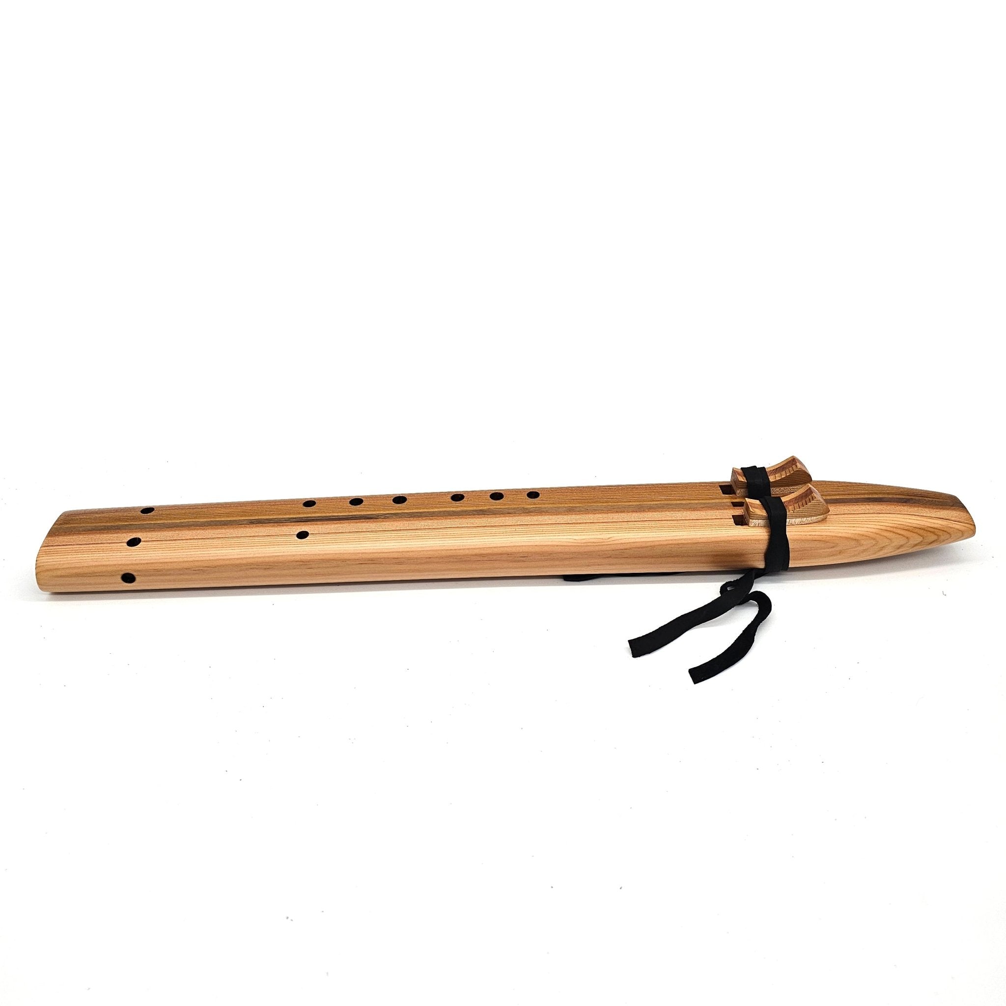 F Sharp Drone Flute In Western Red Cedar - (fingering holes on right side)