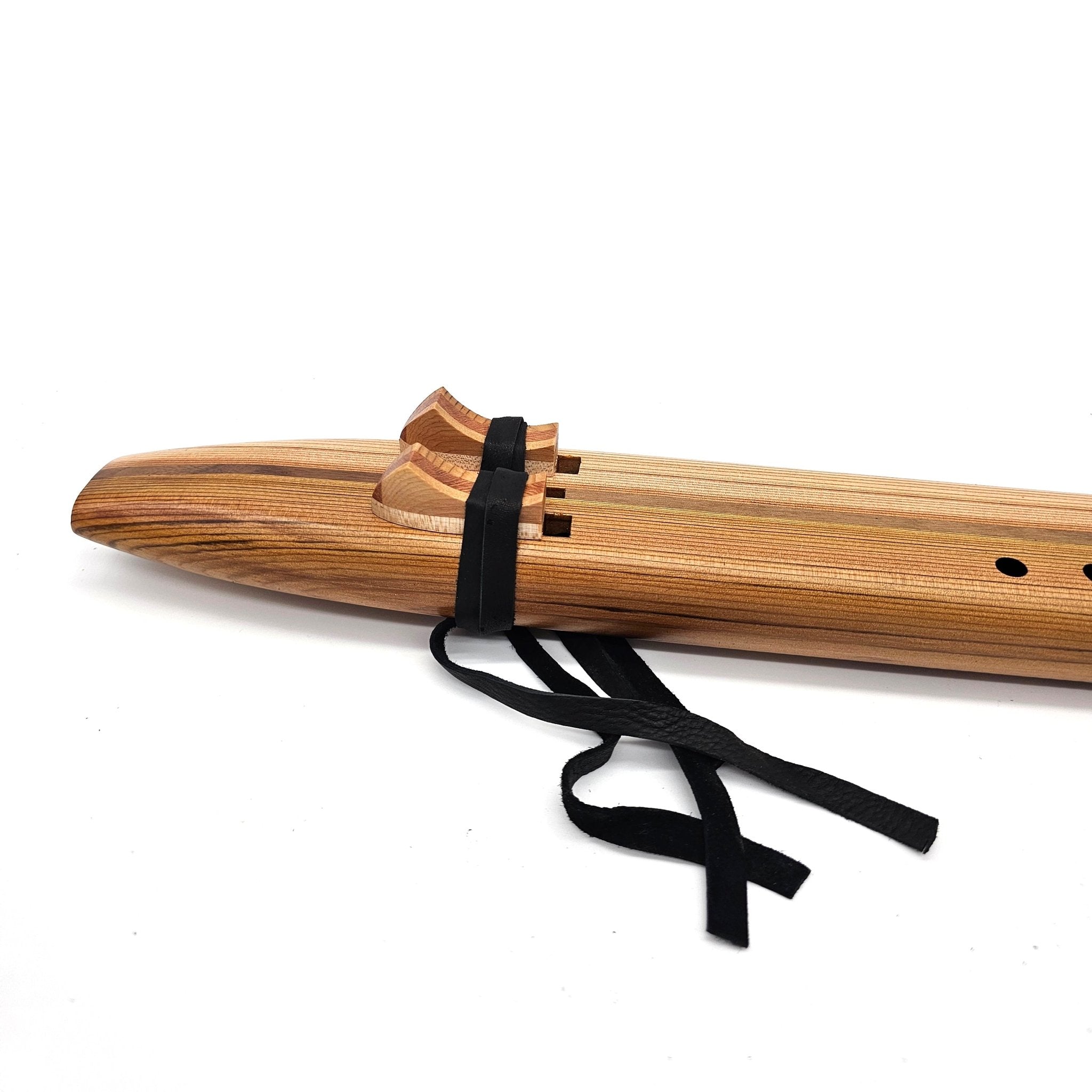 F Sharp Drone Flute In Western Red Cedar - (fingering holes on right side)