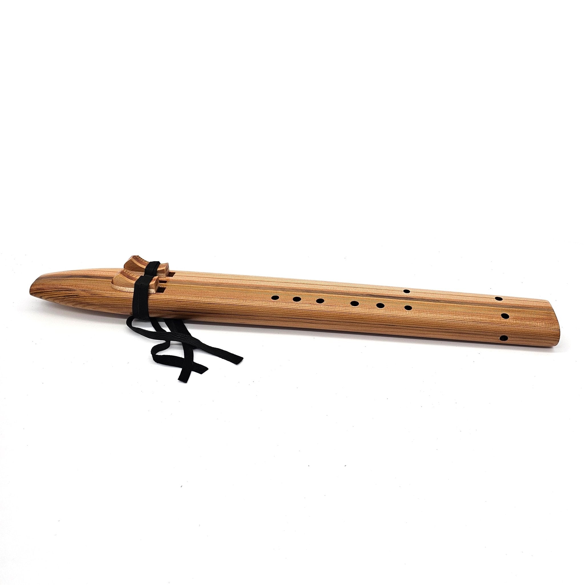 F Sharp Drone Flute In Western Red Cedar - (fingering holes on right side)