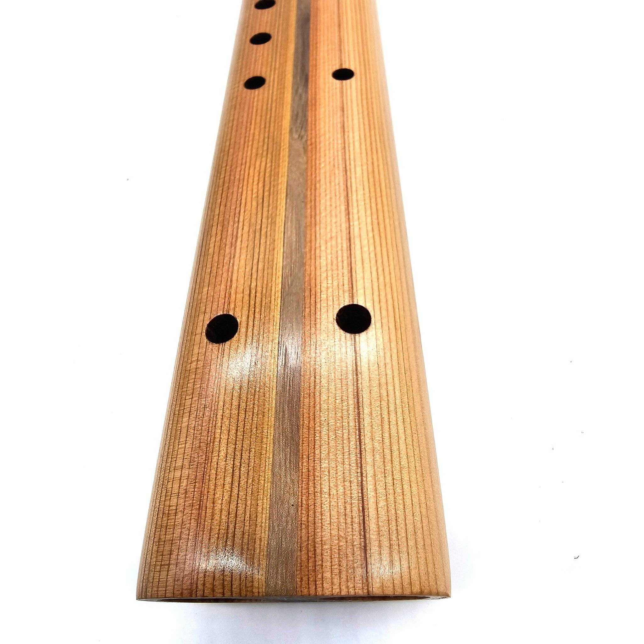 F Sharp Drone Flute In Western Red Cedar - (fingering holes on right side)