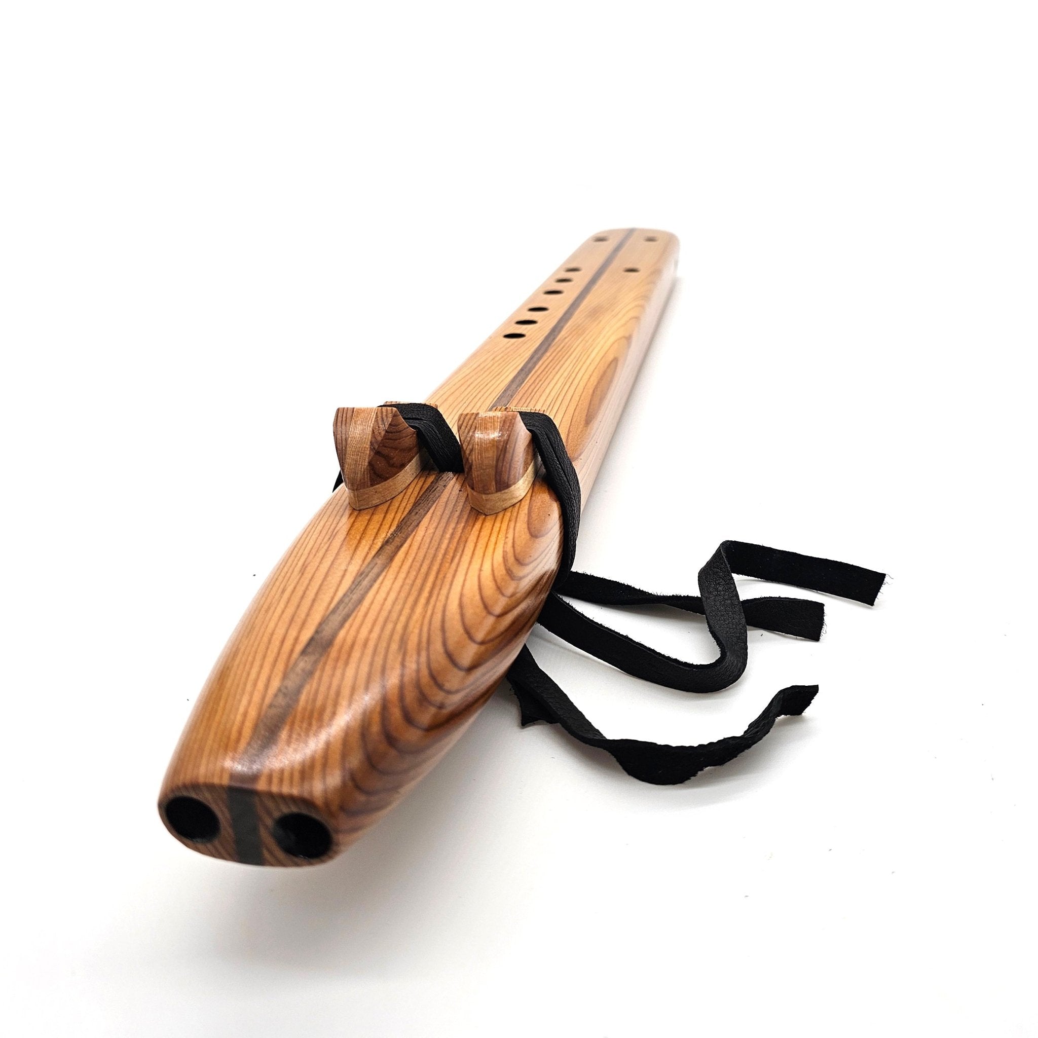 F Sharp Drone Flute In Western Red Cedar - (fingering holes on left side)