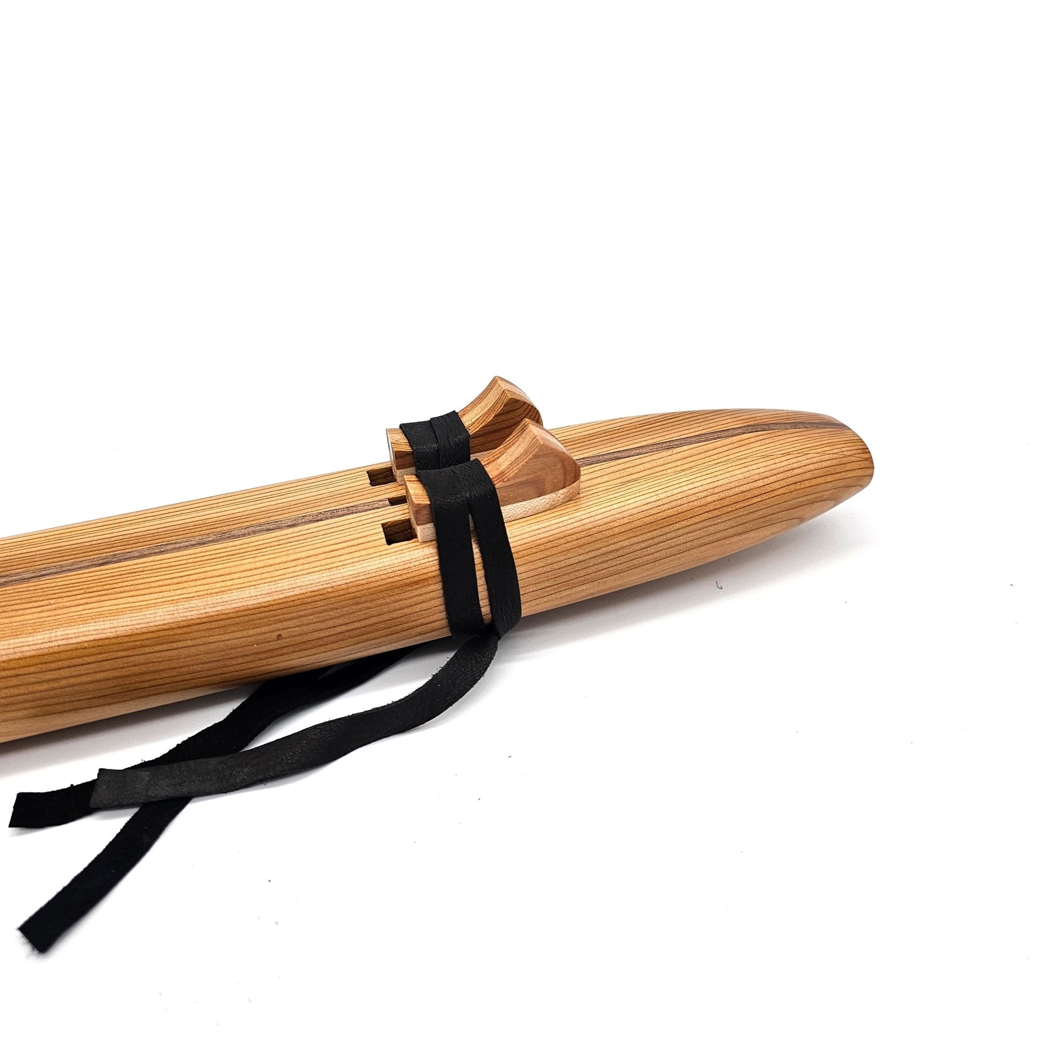 F Sharp Drone Flute In Western Red Cedar - (fingering holes on left side)