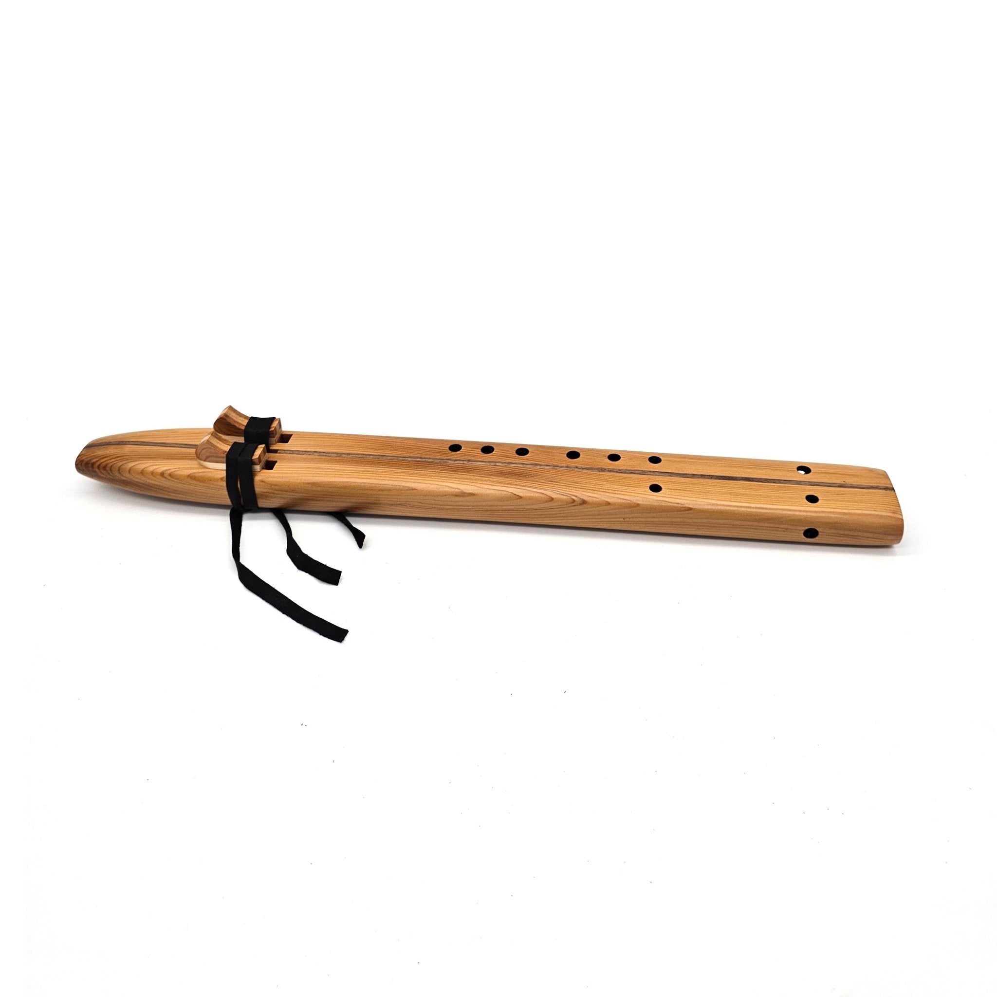 F Sharp Drone Flute In Western Red Cedar - (fingering holes on left side)