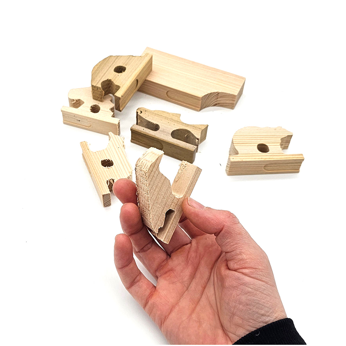 Flute Totem Carving Block - Unfinished Animal Cutouts with 7/16ths Groove