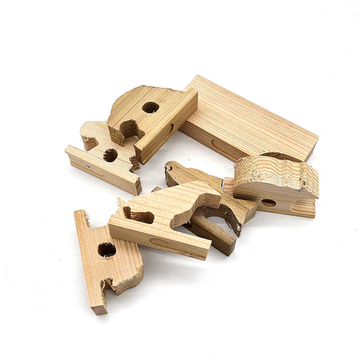 Flute Totem Carving Block - Unfinished Animal Cutouts with 7/16ths Groove