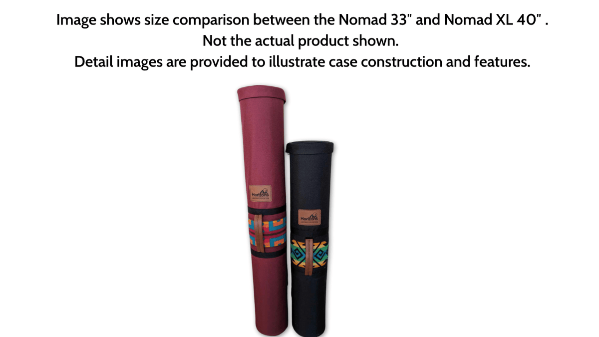 33" Length | Sequoia Shadow Green "Nomad" Native American Flute Hard Case | 5-7 Flute Capacity