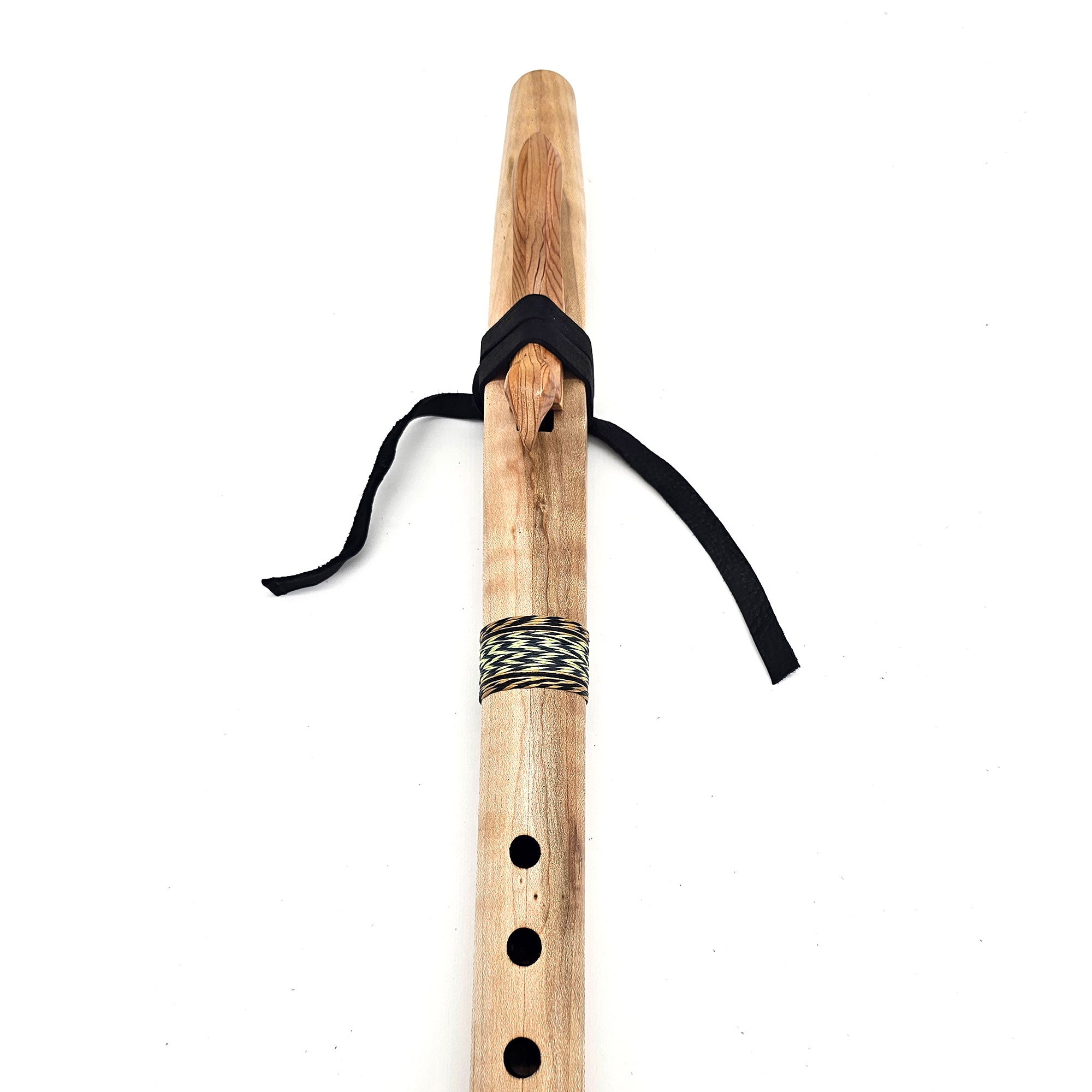 Spalted Curly Maple Native American Style F Sharp Flute