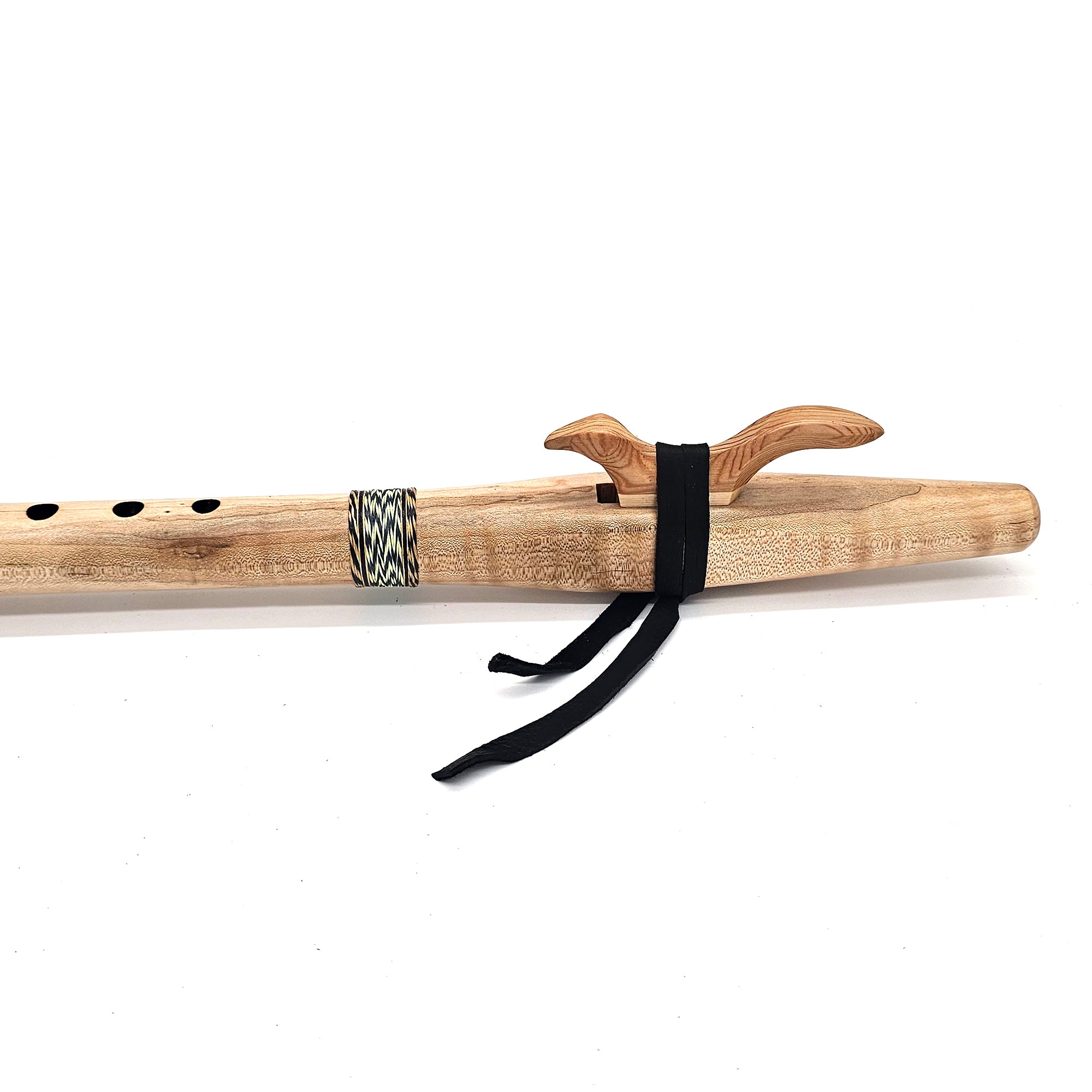 Spalted Curly Maple Native American Style F Sharp Flute
