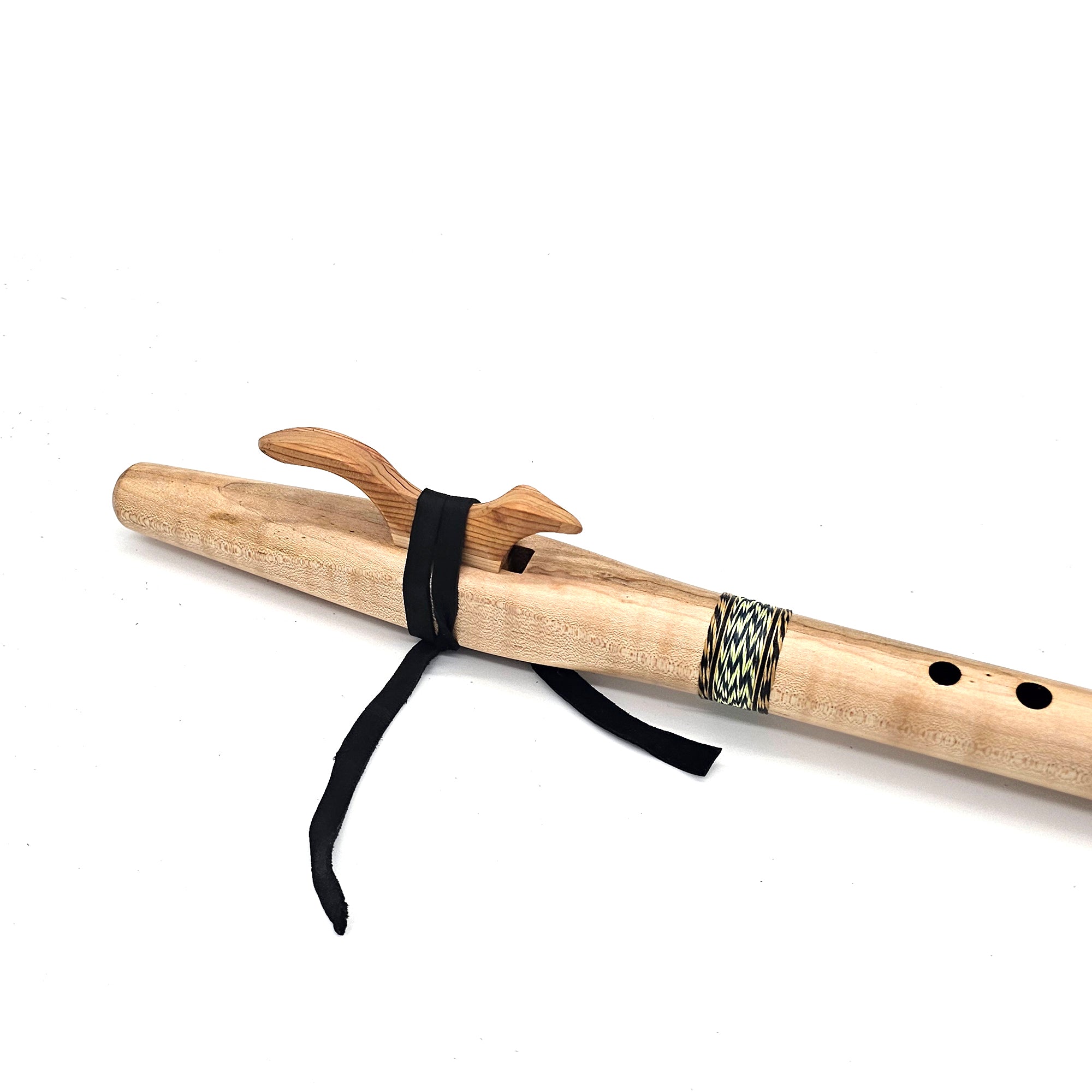 Spalted Curly Maple Native American Style F Sharp Flute