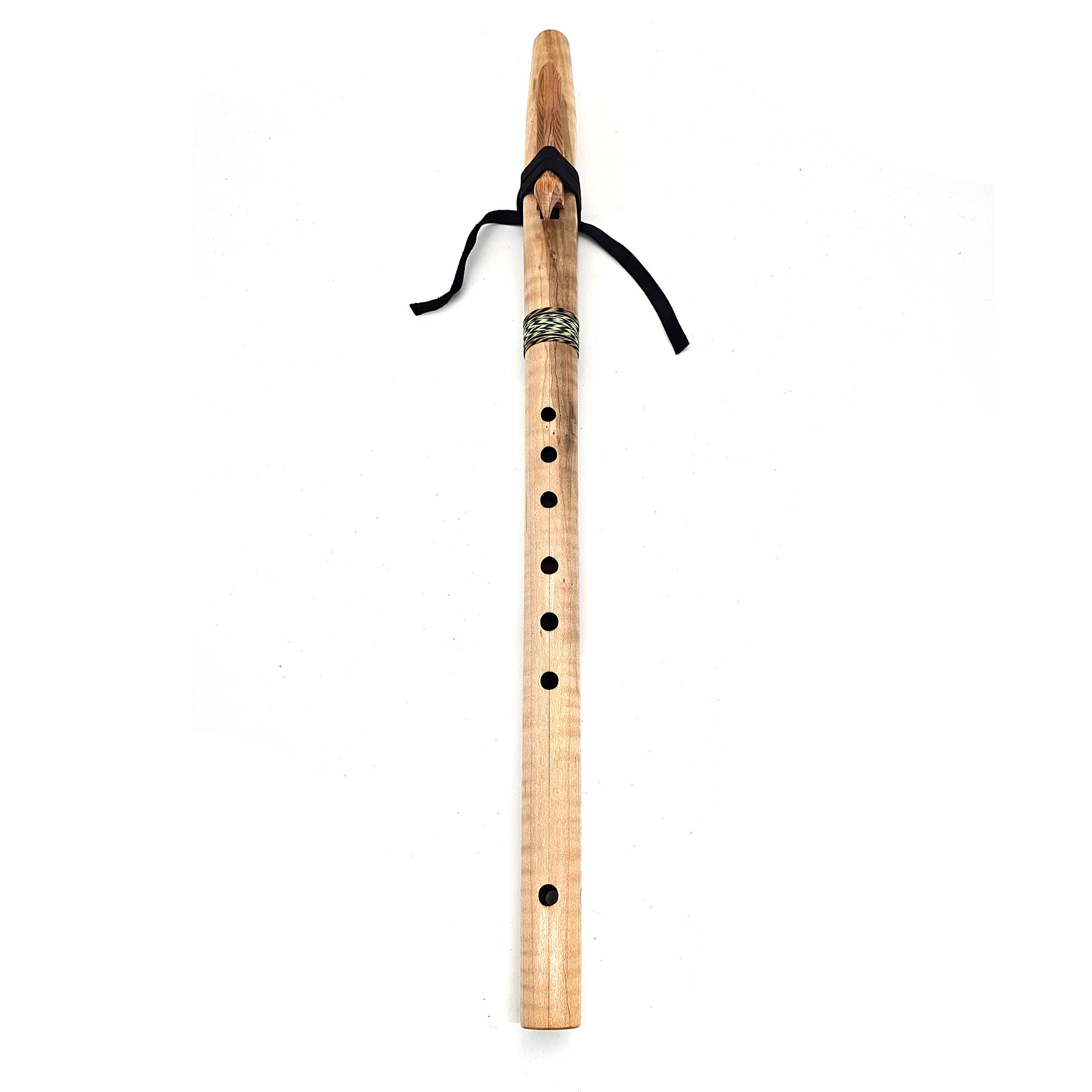 Spalted Curly Maple Native American Style F Sharp Flute
