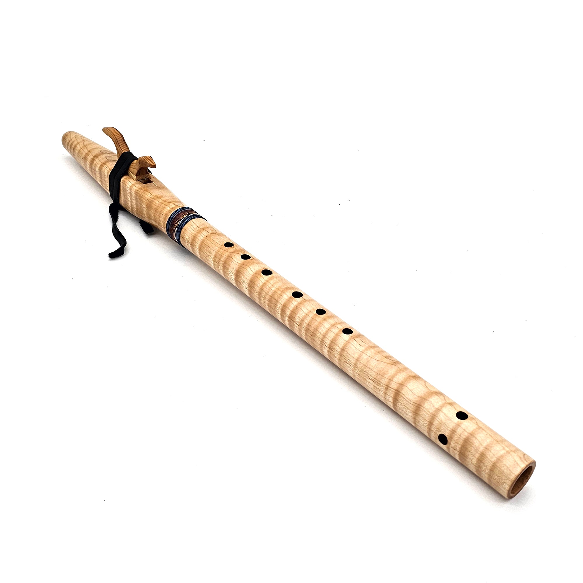 Tiger Maple Native American Style F Sharp Flute