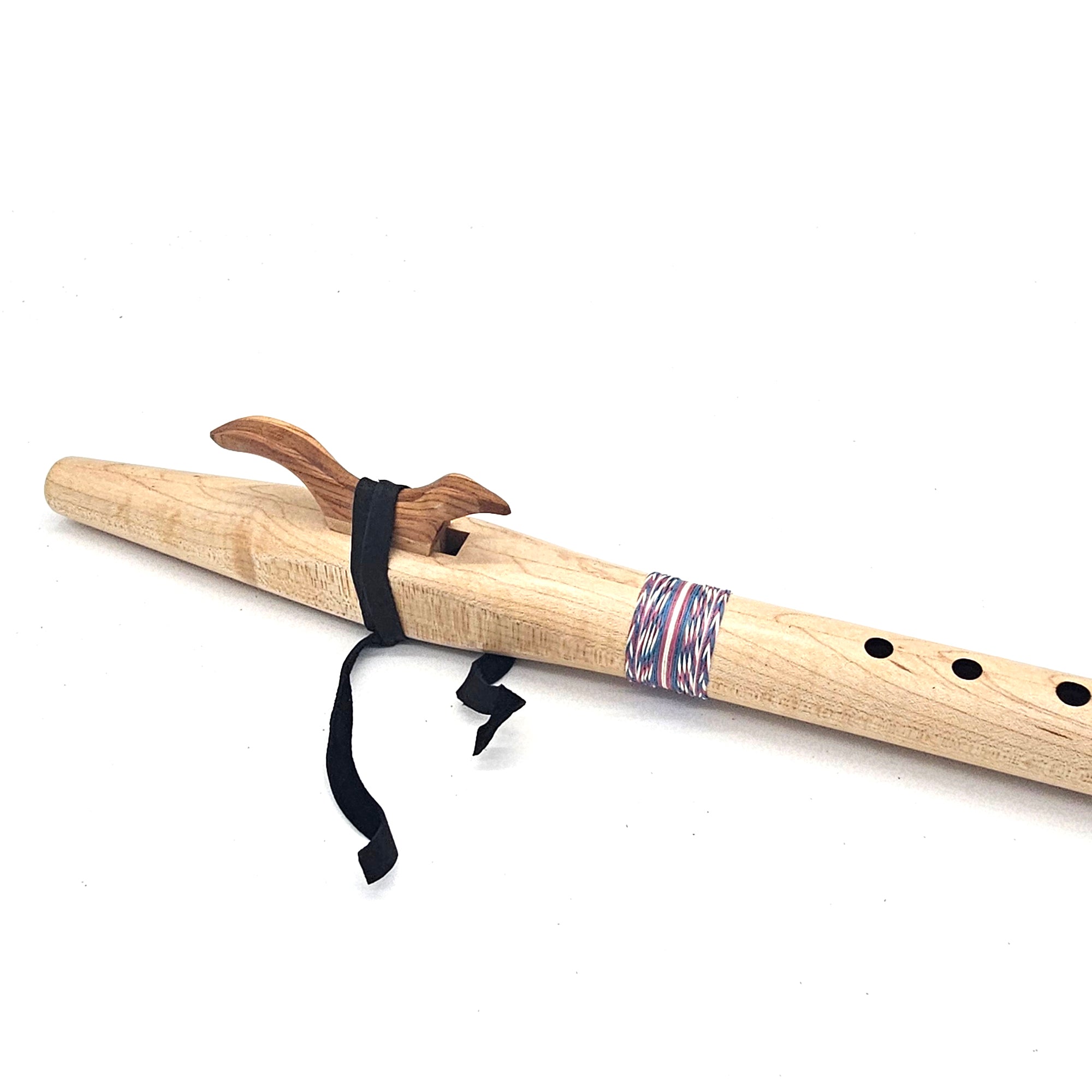 Curly Maple Native American style F sharp flute - Limited Trans Flag Flute