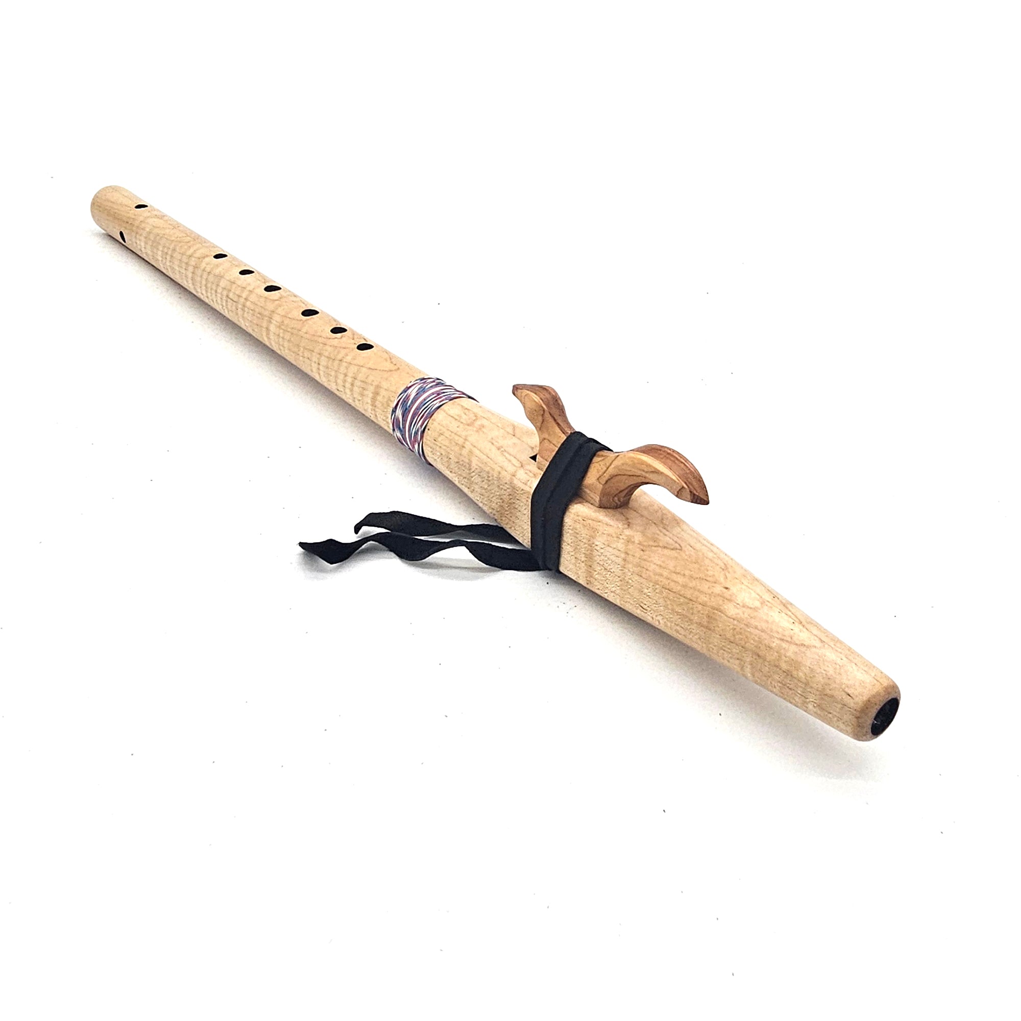 Curly Maple Native American style F sharp flute - Limited Trans Flag Flute