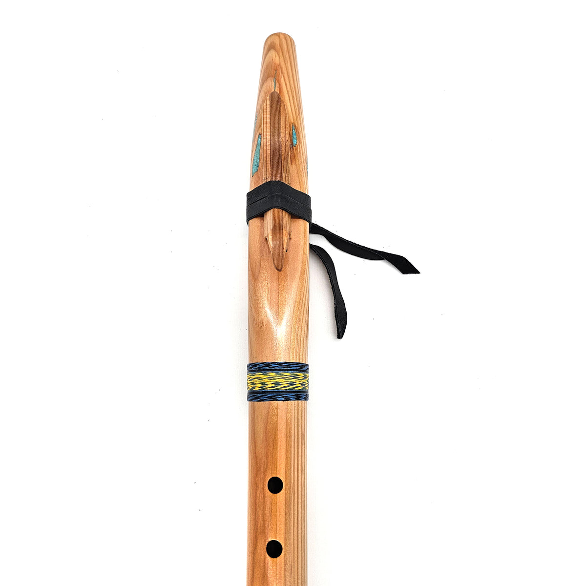 Turquoise Filled Douglas Fir Native American style E Flute